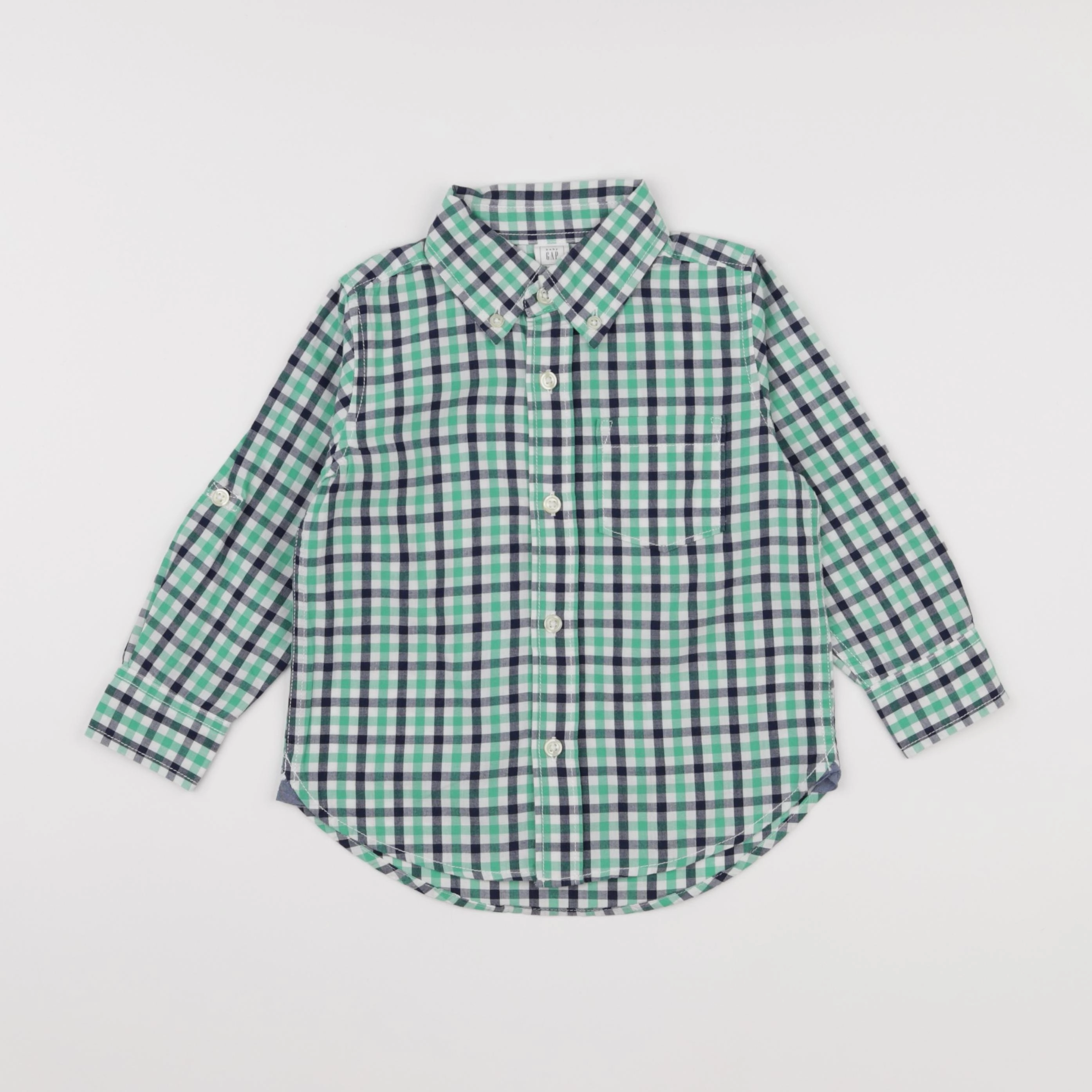 GAP - chemise blanc, vert - 3 ans