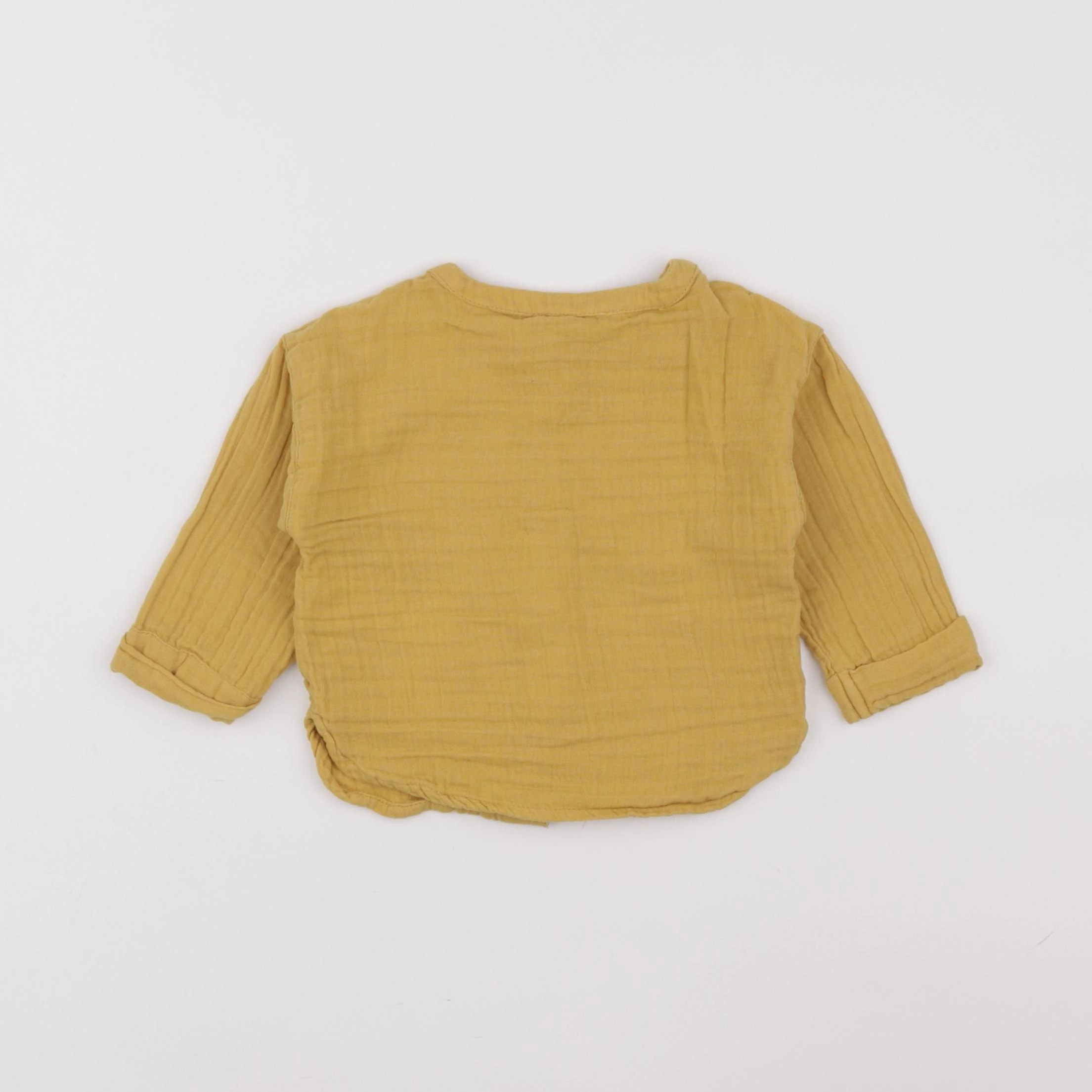 Vertbaudet - chemise jaune - 9 mois