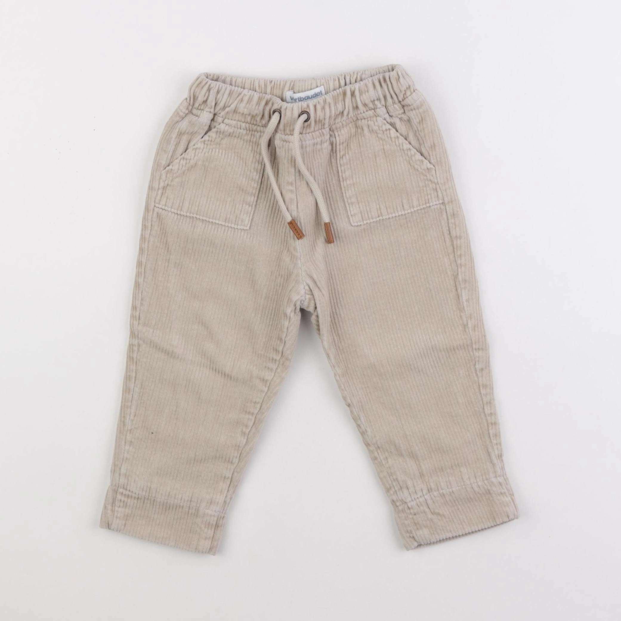 Vertbaudet - pantalon beige - 18 mois