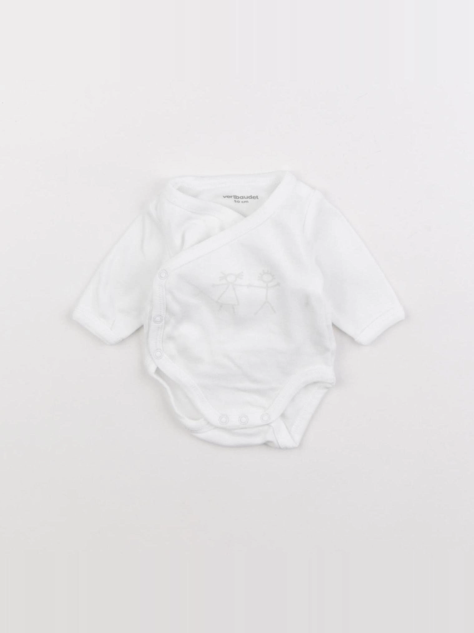 Vertbaudet - body blanc - 0 mois