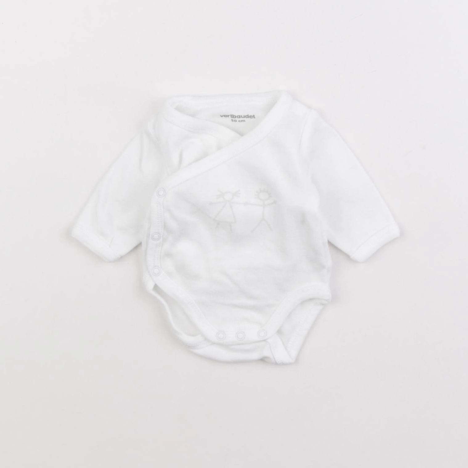 Vertbaudet - body blanc - 0 mois