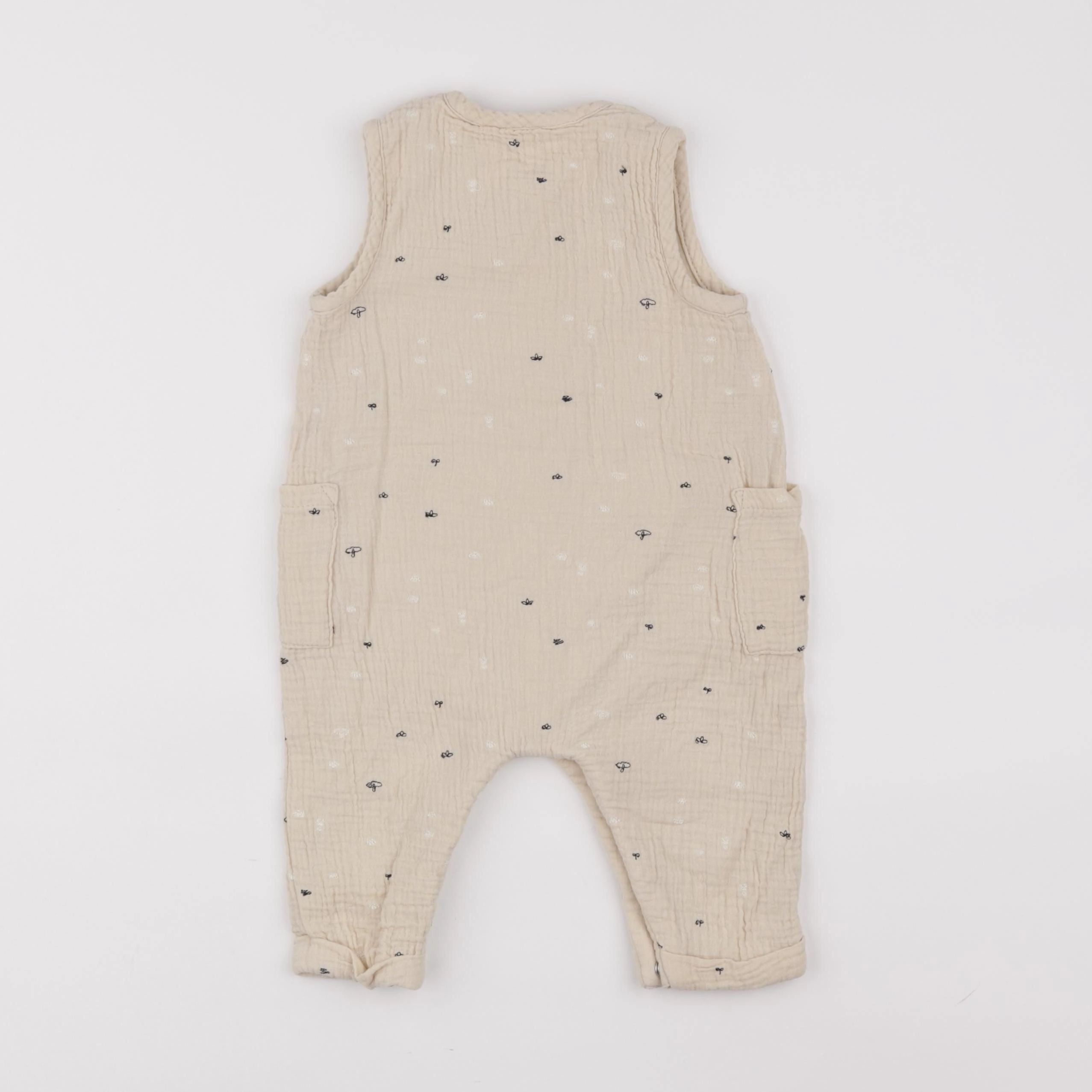 Vertbaudet - combinaison beige - 9 mois