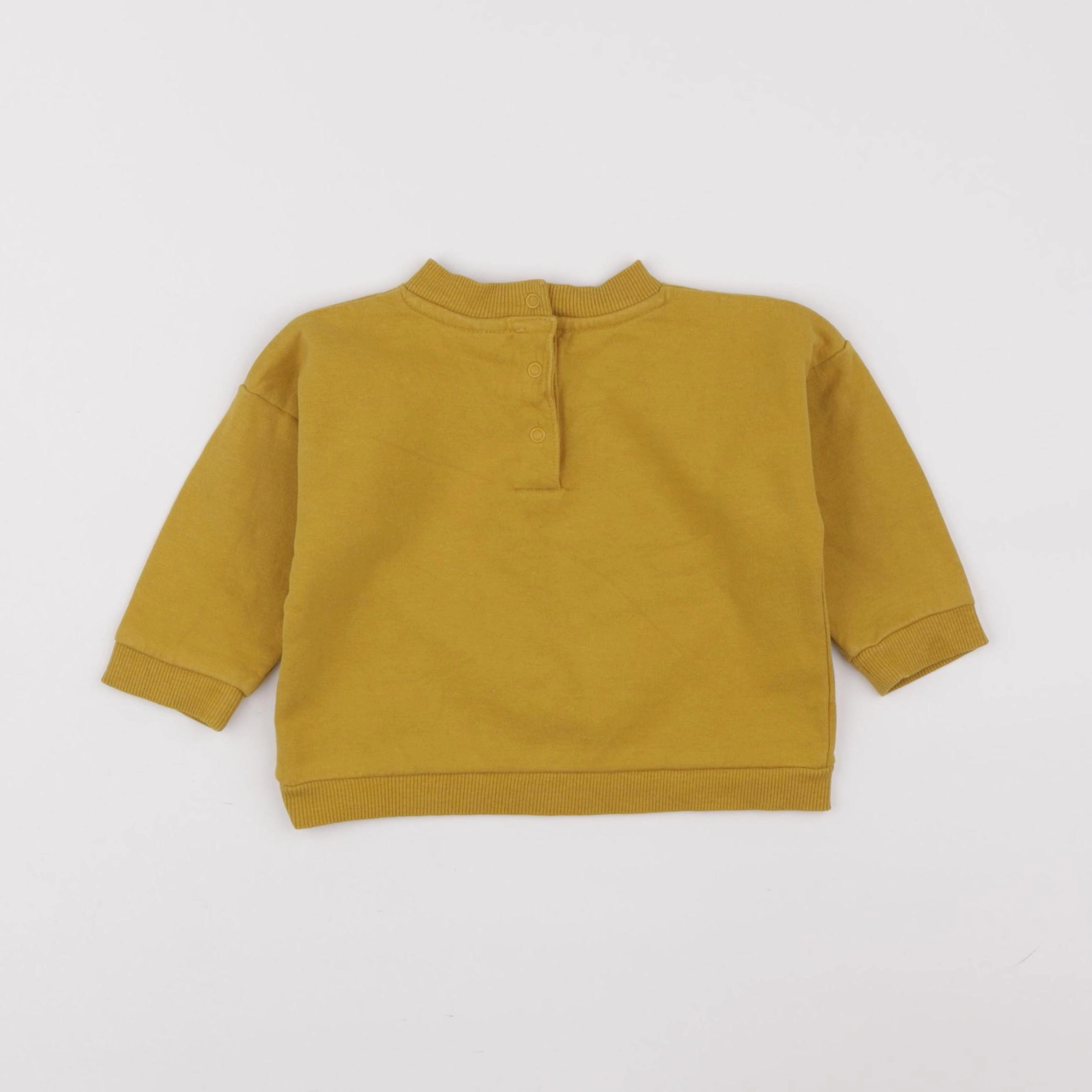 Vertbaudet - sweat jaune - 12 mois