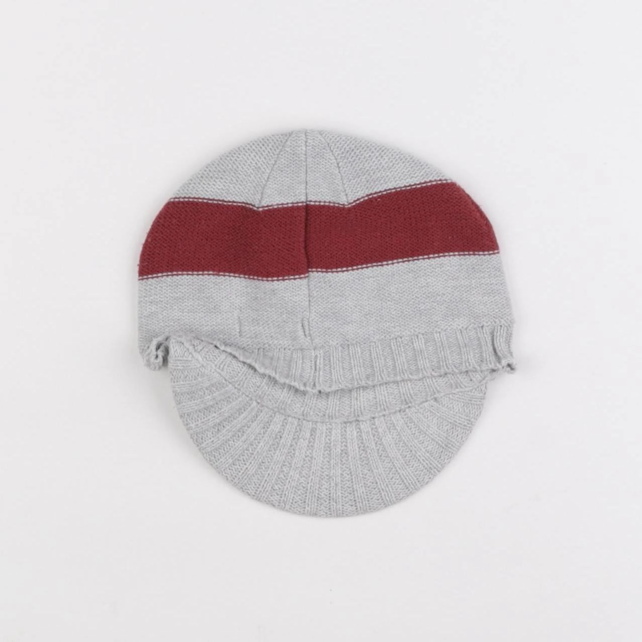 Vertbaudet - bonnet gris, rouge - 24/36 mois