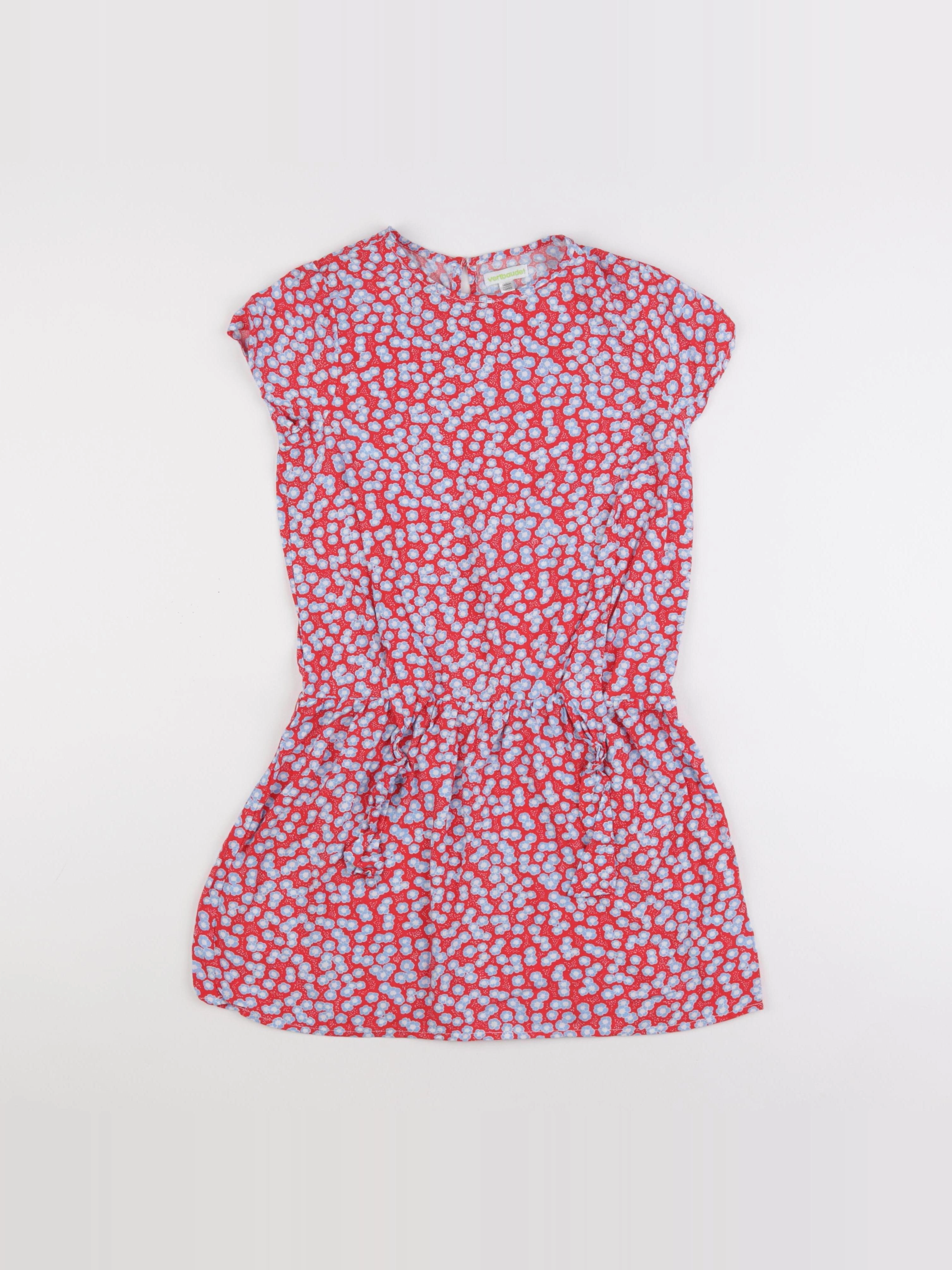 Vertbaudet - robe rouge, bleu - 10 ans
