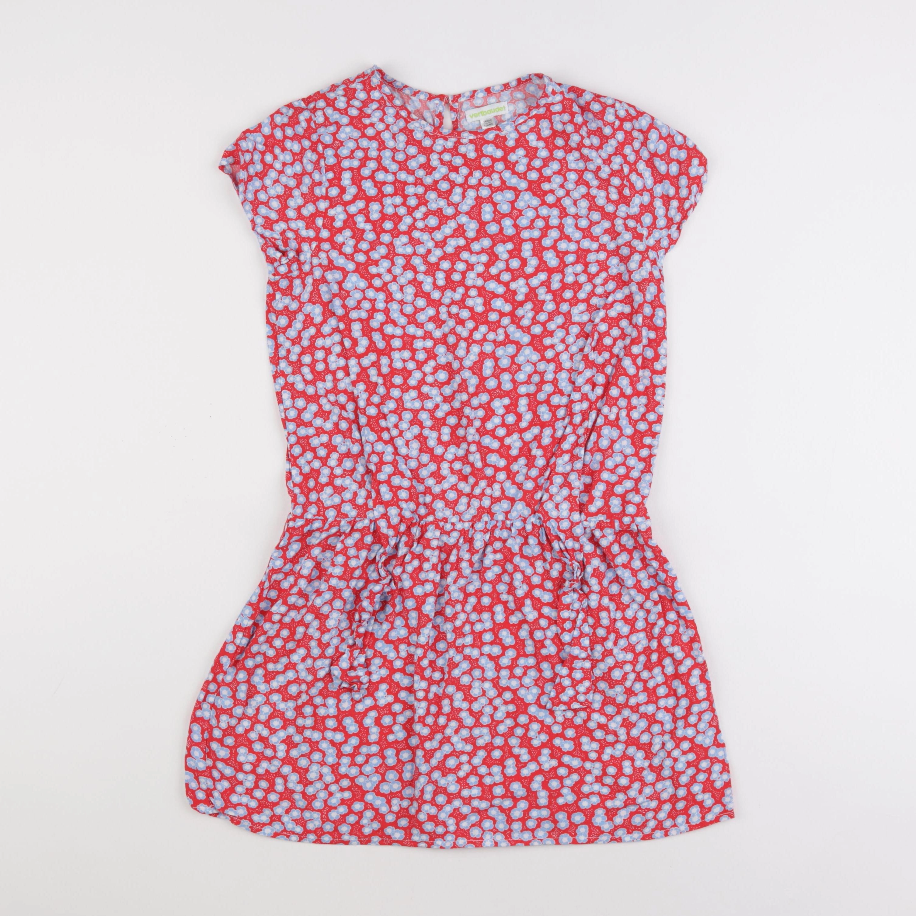 Vertbaudet - robe rouge, bleu - 10 ans