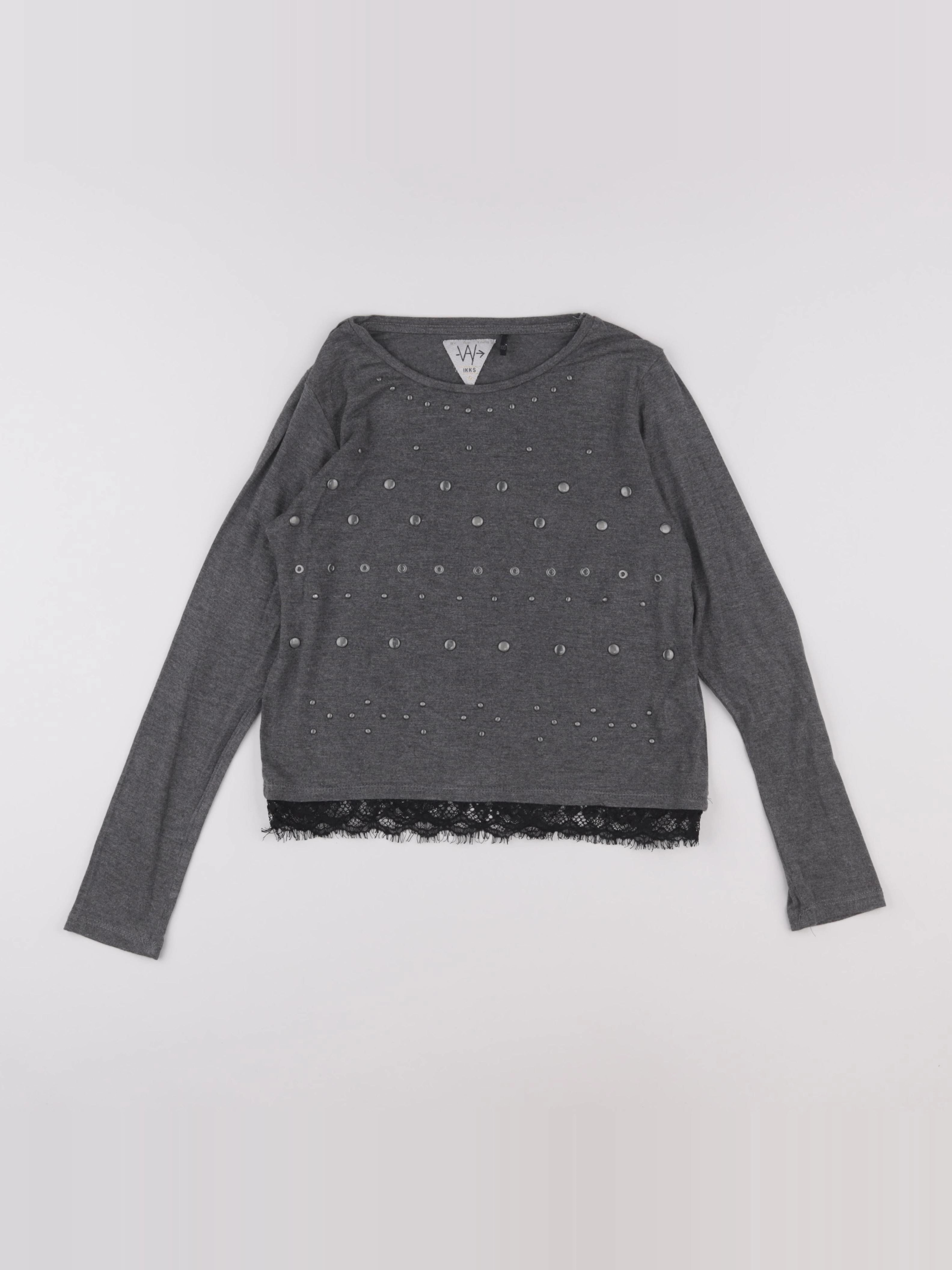 IKKS - tee-shirt gris - 10 ans