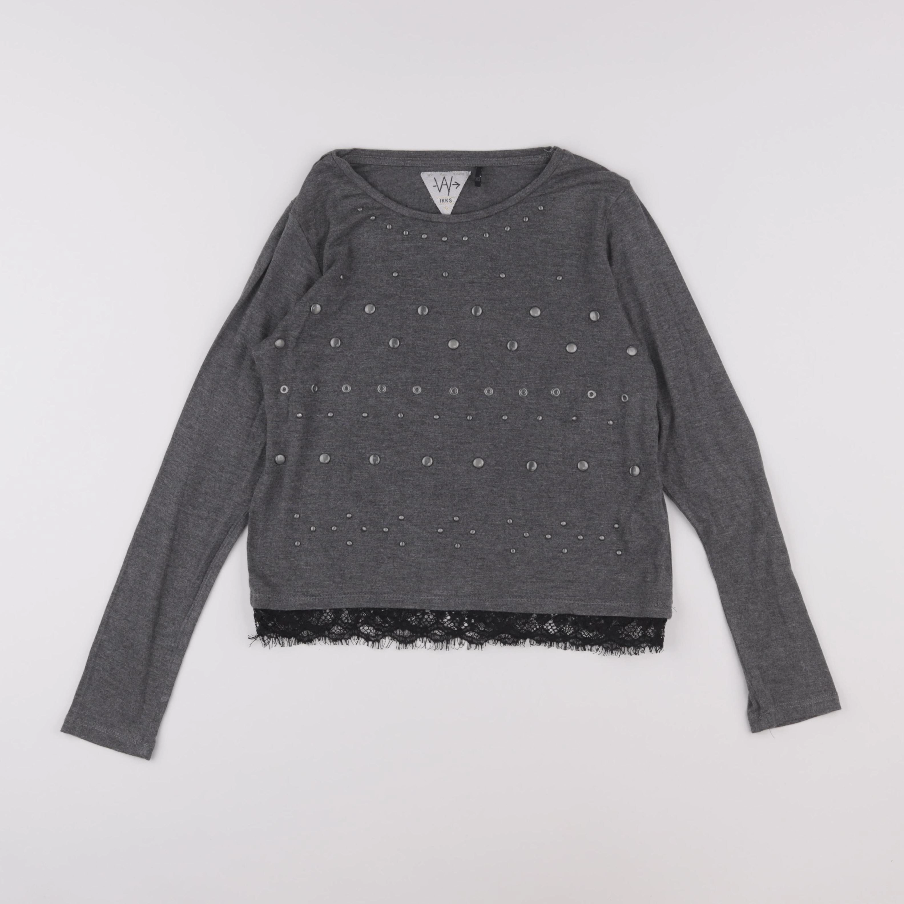IKKS - tee-shirt gris - 10 ans