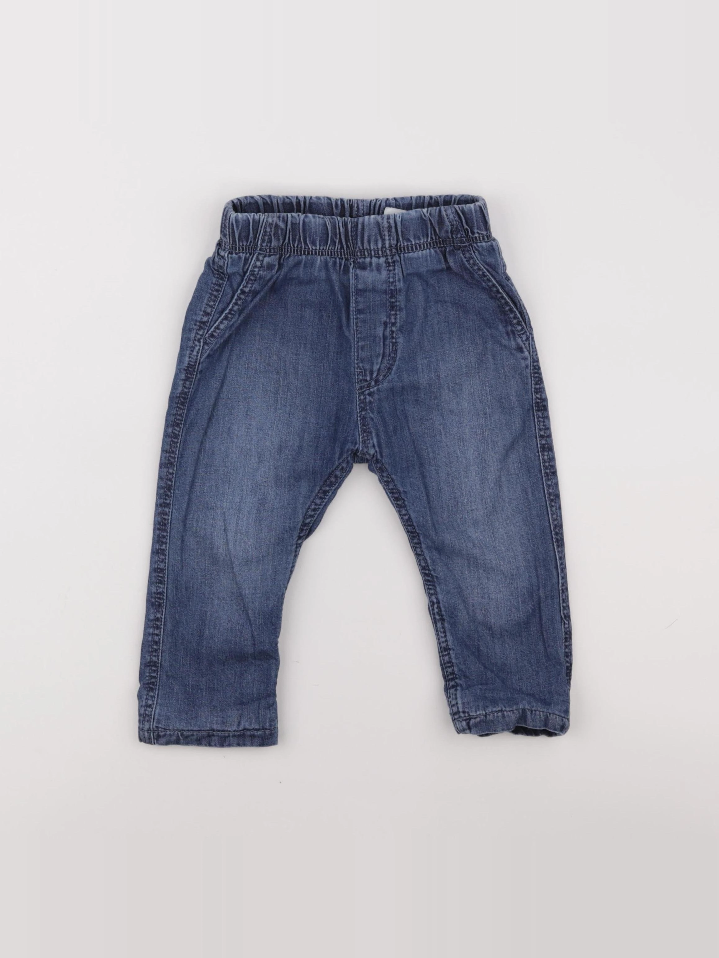 H&M - jean bleu - 12/18 mois