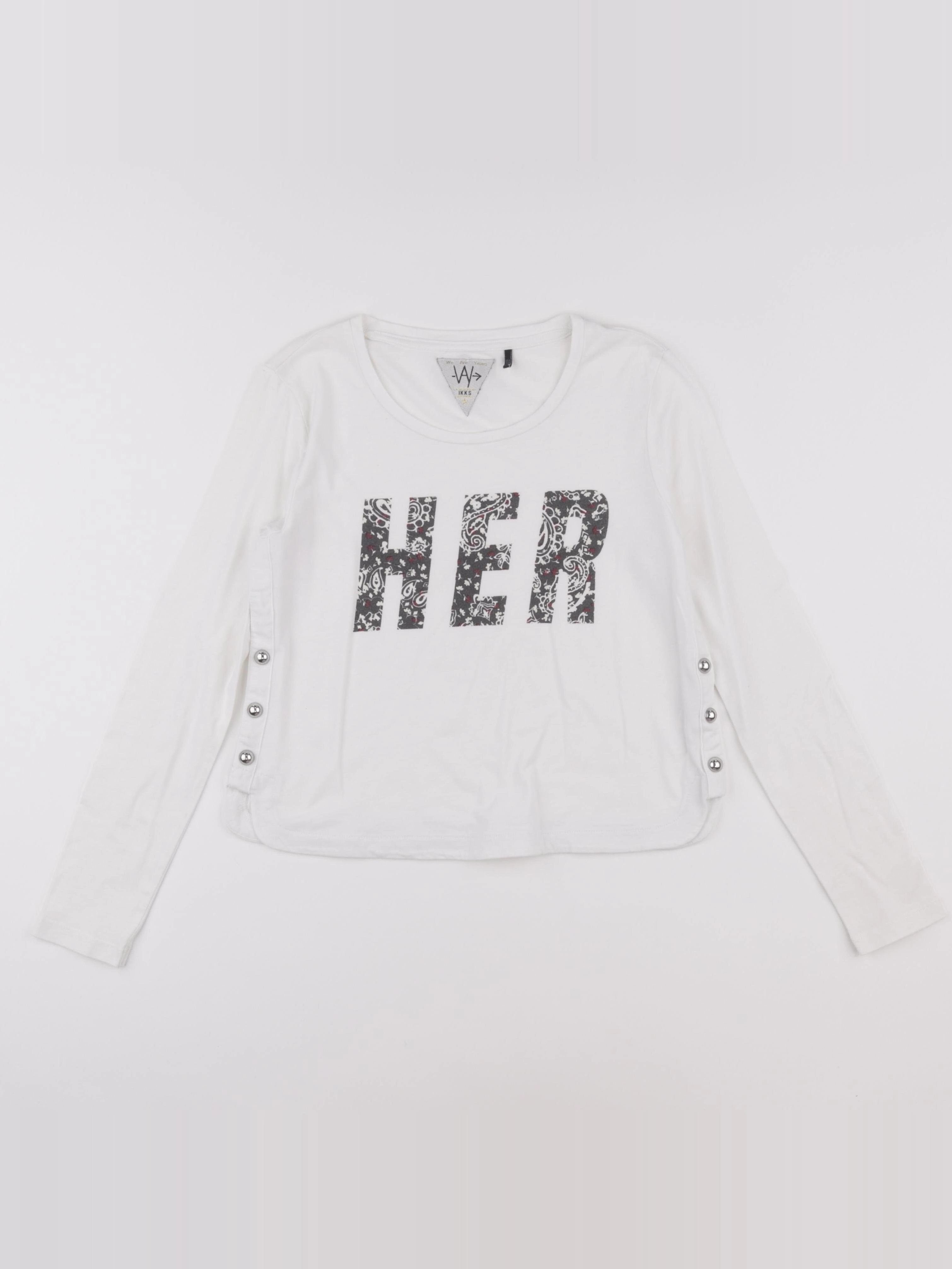 IKKS - tee-shirt blanc - 10 ans