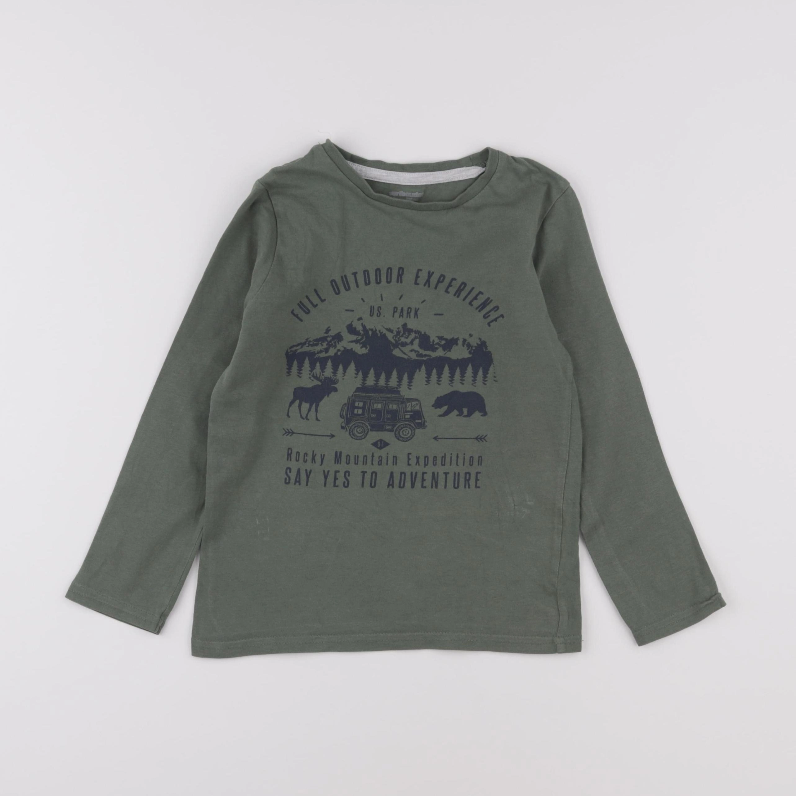 Vertbaudet - tee-shirt vert - 6 ans