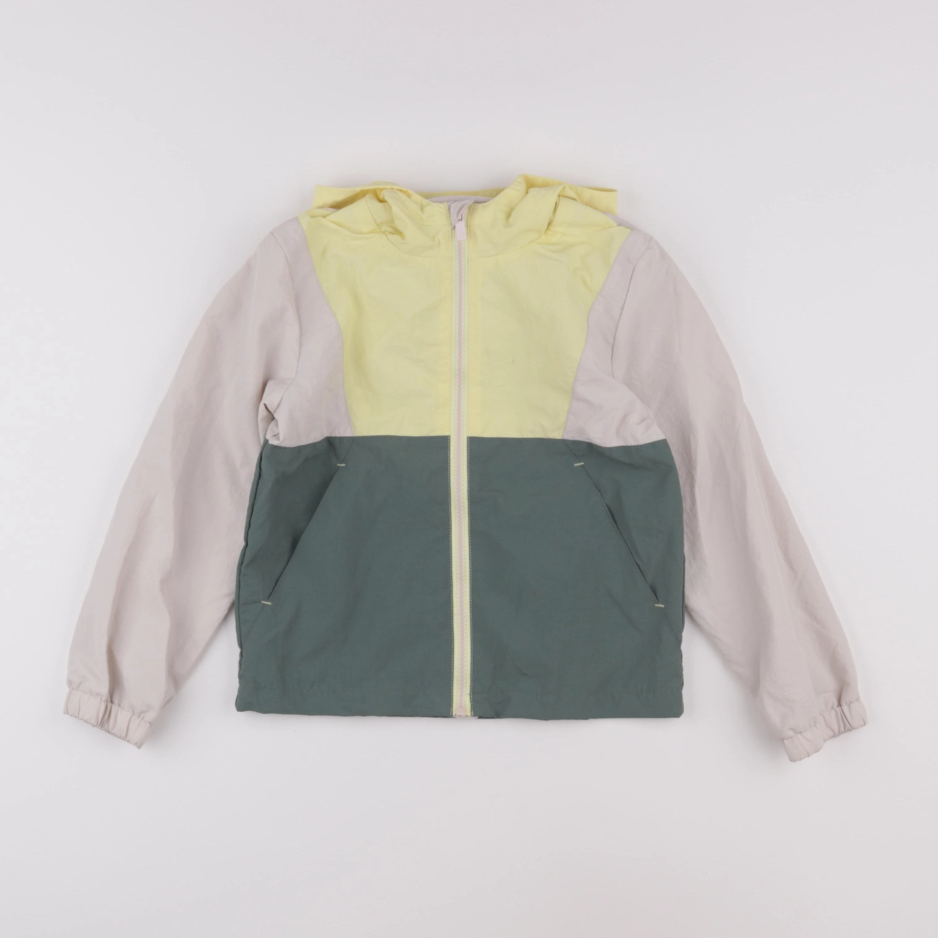 Vertbaudet - coupe-vent jaune, beige, vert - 6 ans