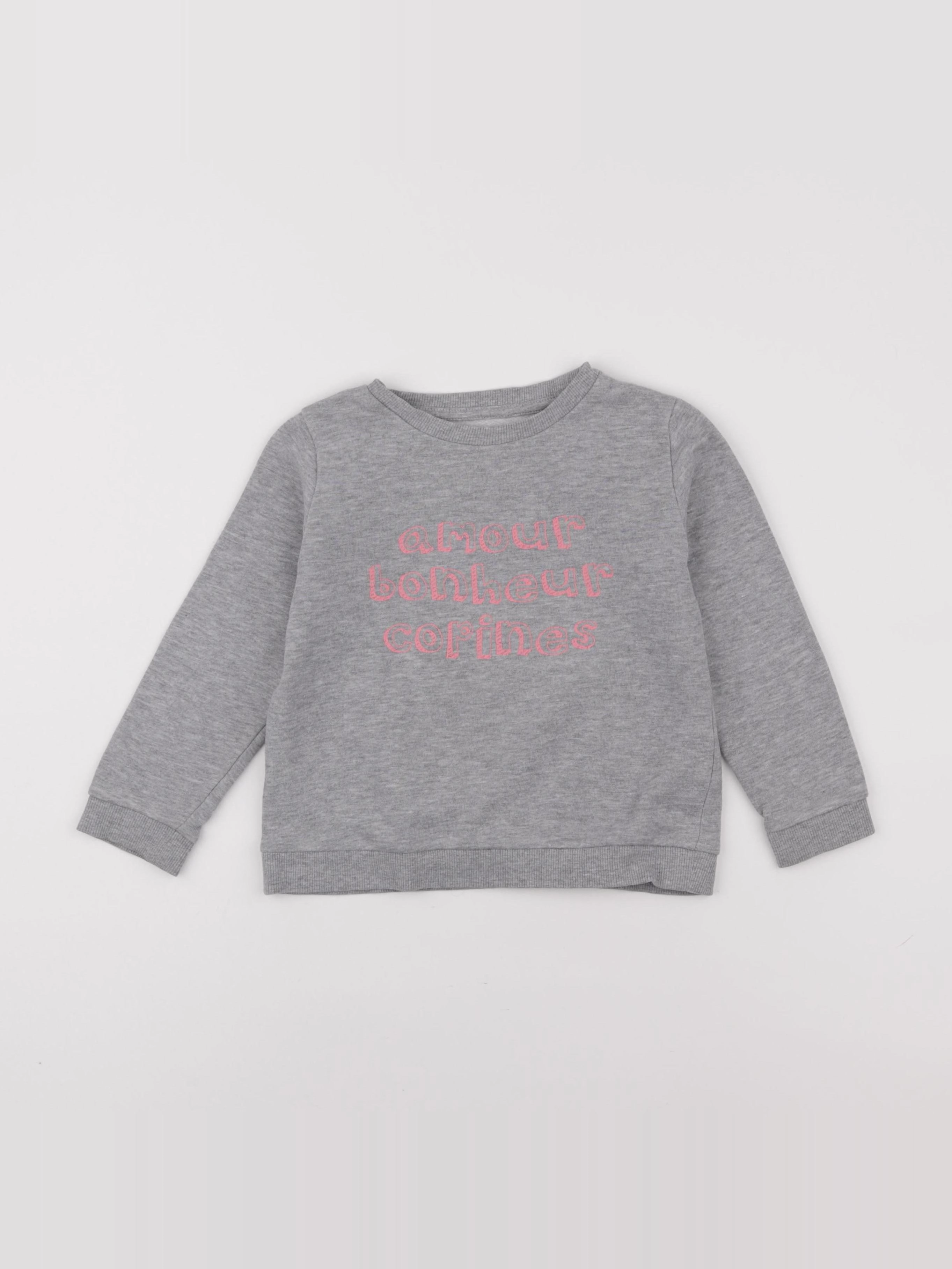 La Redoute - sweat gris - 5 ans