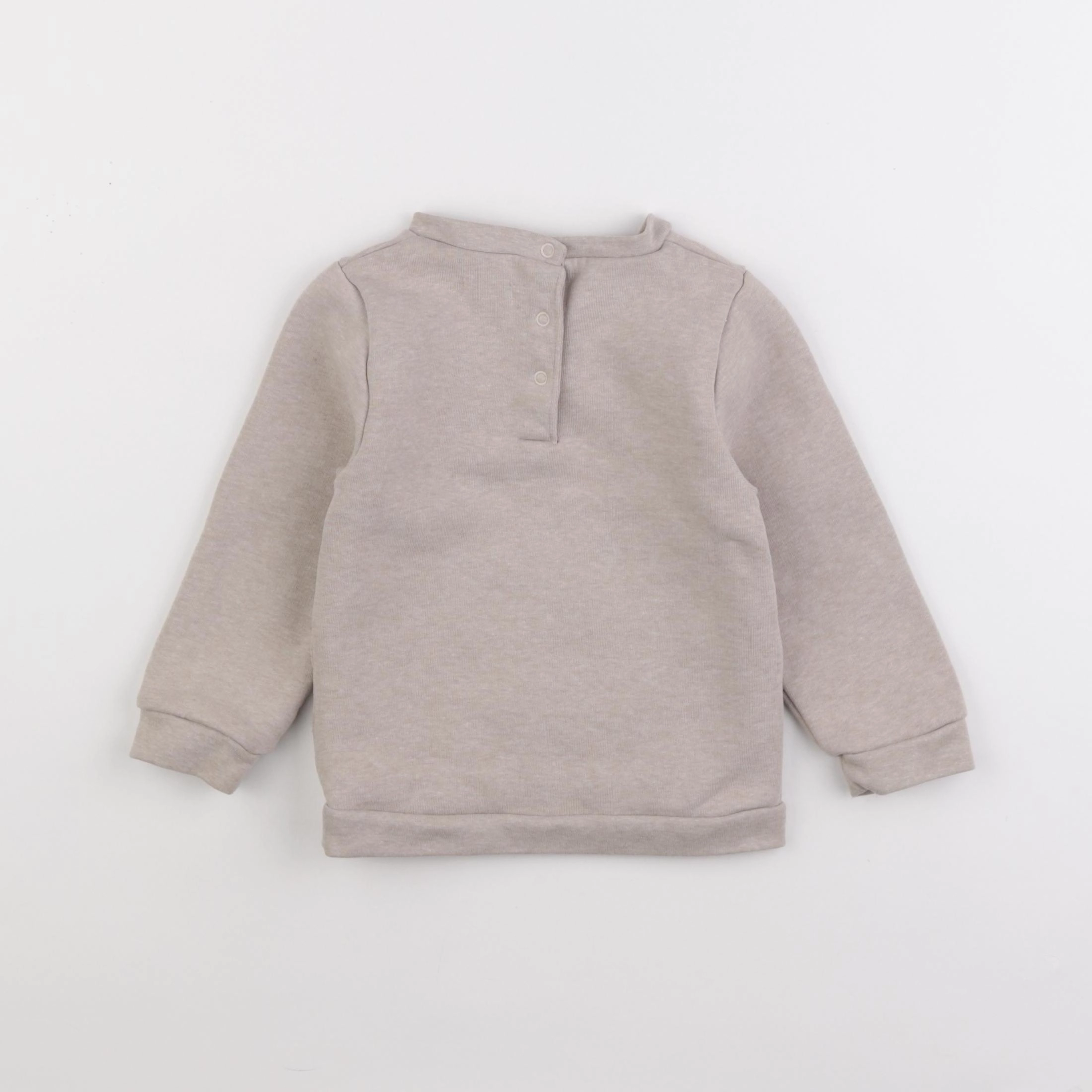 Vertbaudet - sweat beige - 24 mois
