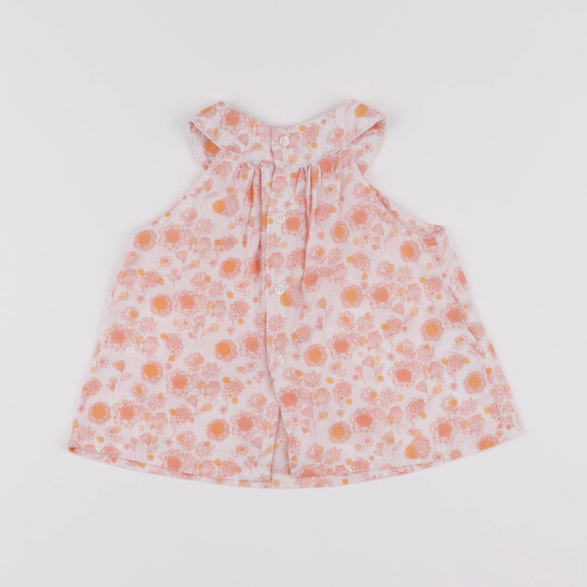 Mango - blouse blanc, orange - 9/12 mois