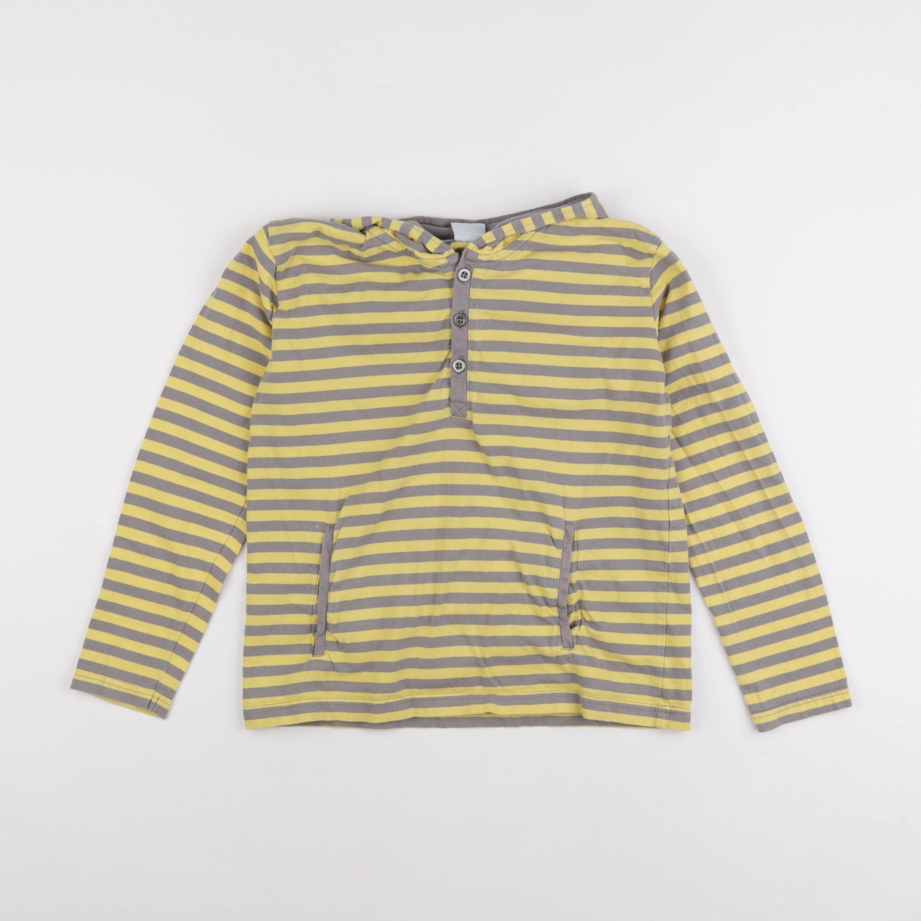 La queue du chat - tee-shirt jaune, gris - 8 ans