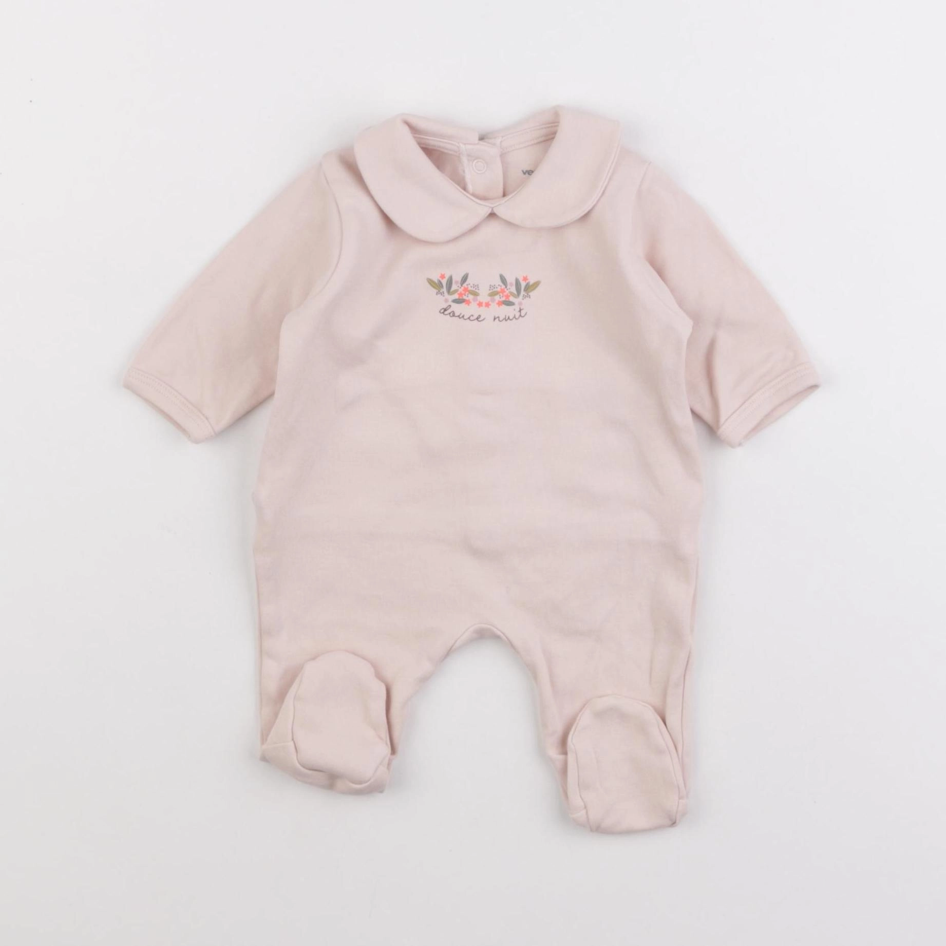 Vertbaudet - pyjama coton rose - 1 mois