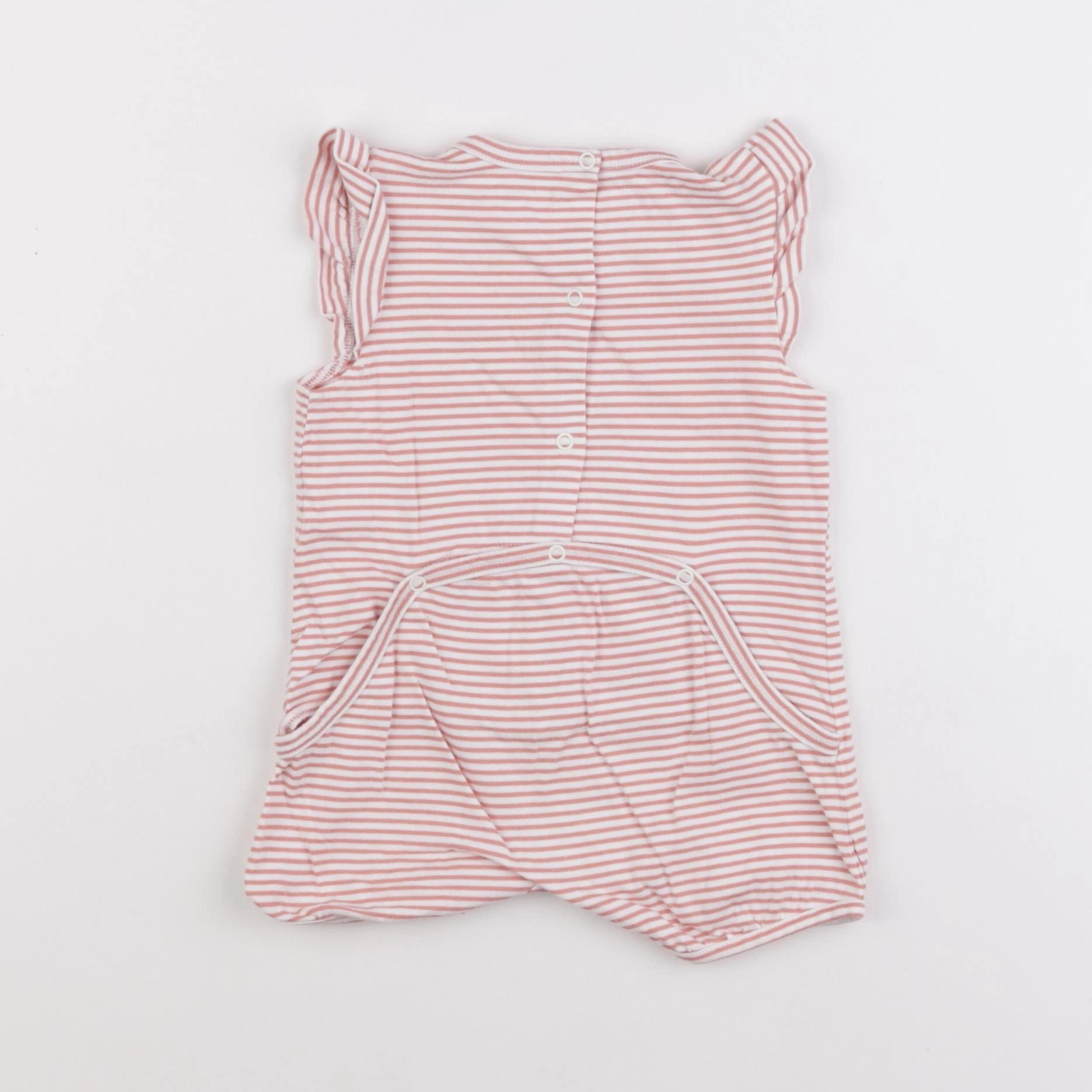 Vertbaudet - pyjama coton beige, rose - 9 mois