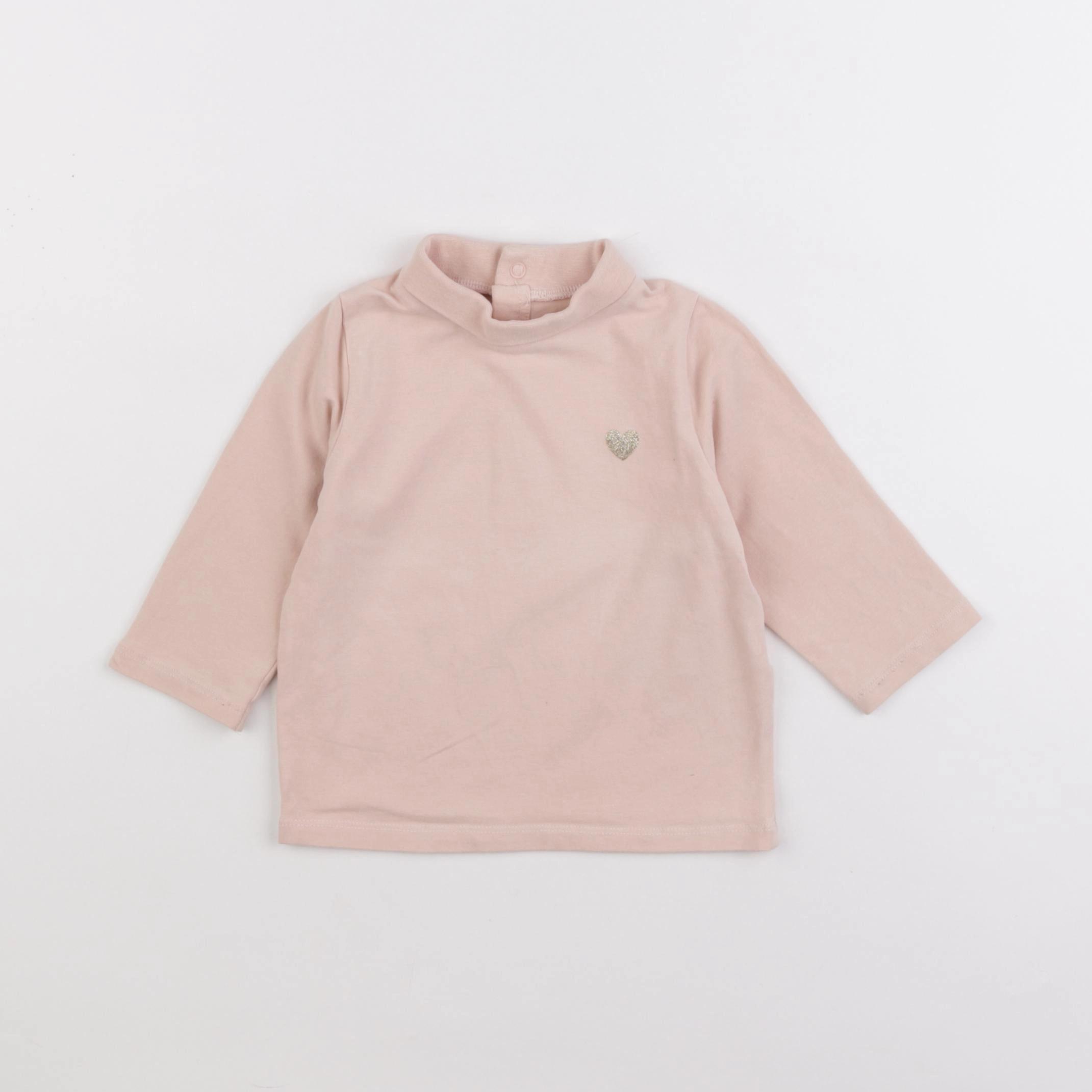 Vertbaudet - tee-shirt rose - 12 mois