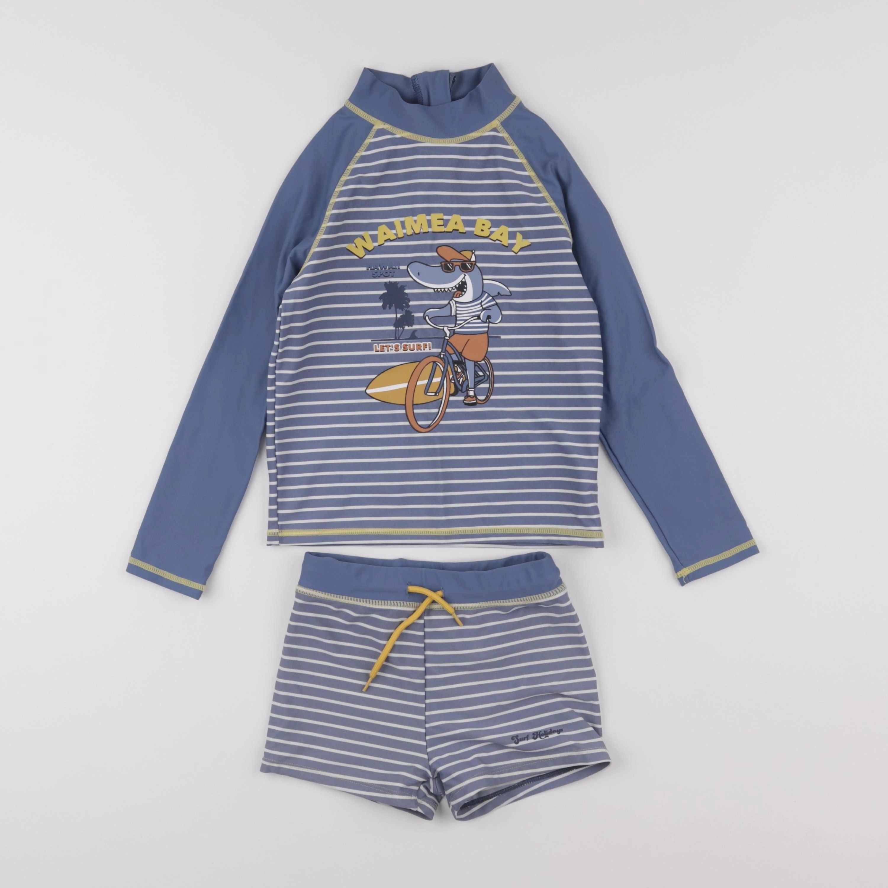 Vertbaudet - ensemble de bain bleu - 6 ans