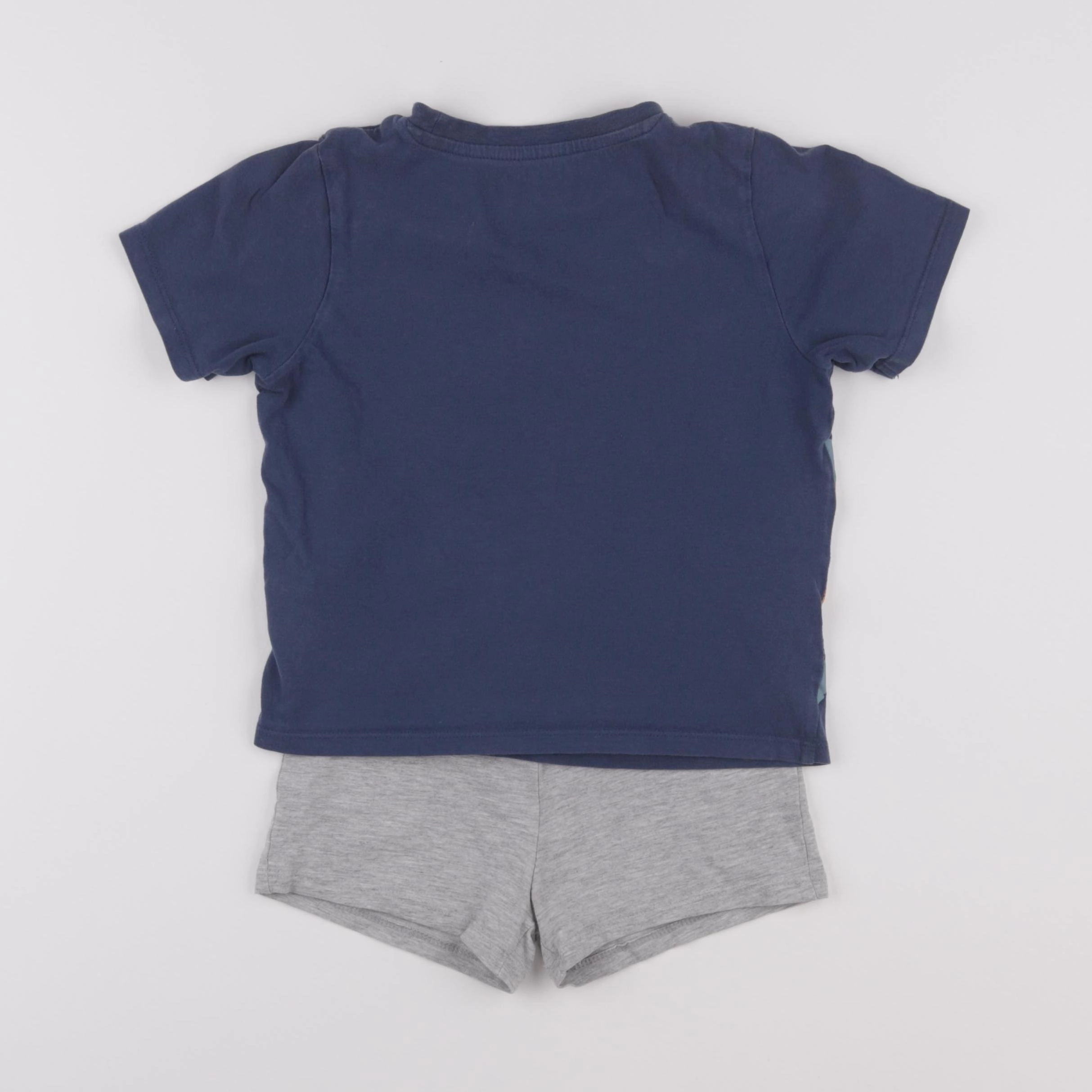 Vertbaudet - pyjama coton bleu, gris - 6 ans