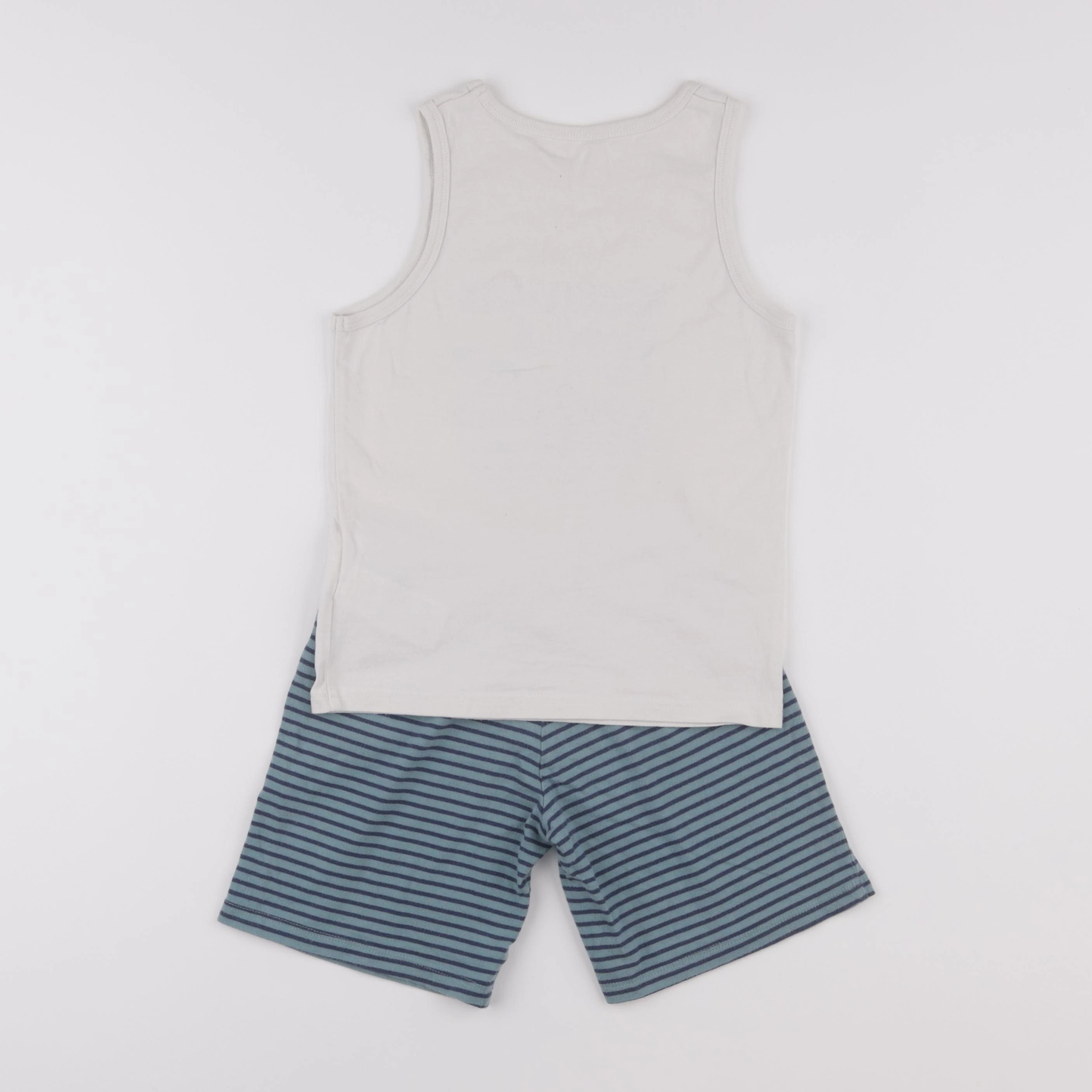Vertbaudet - pyjama coton blanc, vert - 6 ans