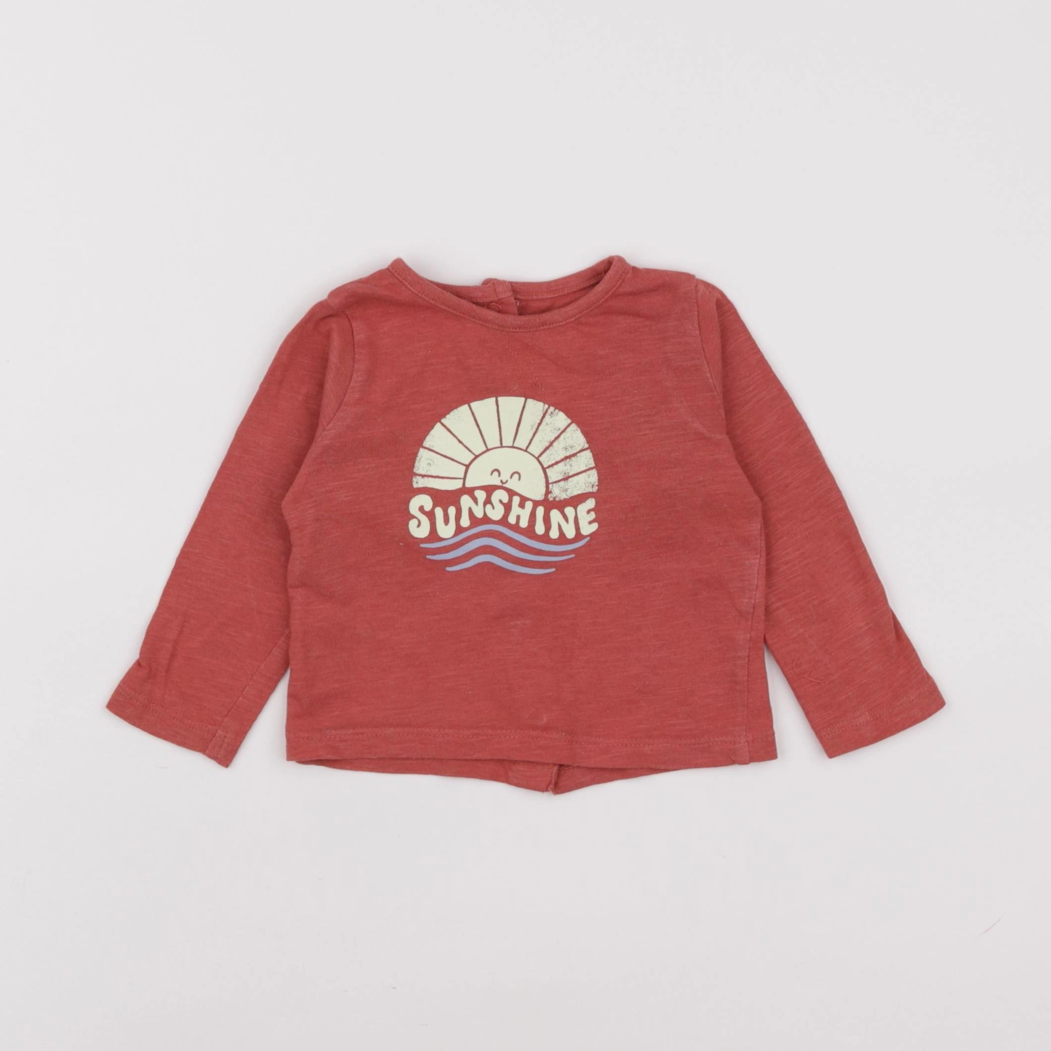 Vertbaudet - tee-shirt rouge - 6 mois