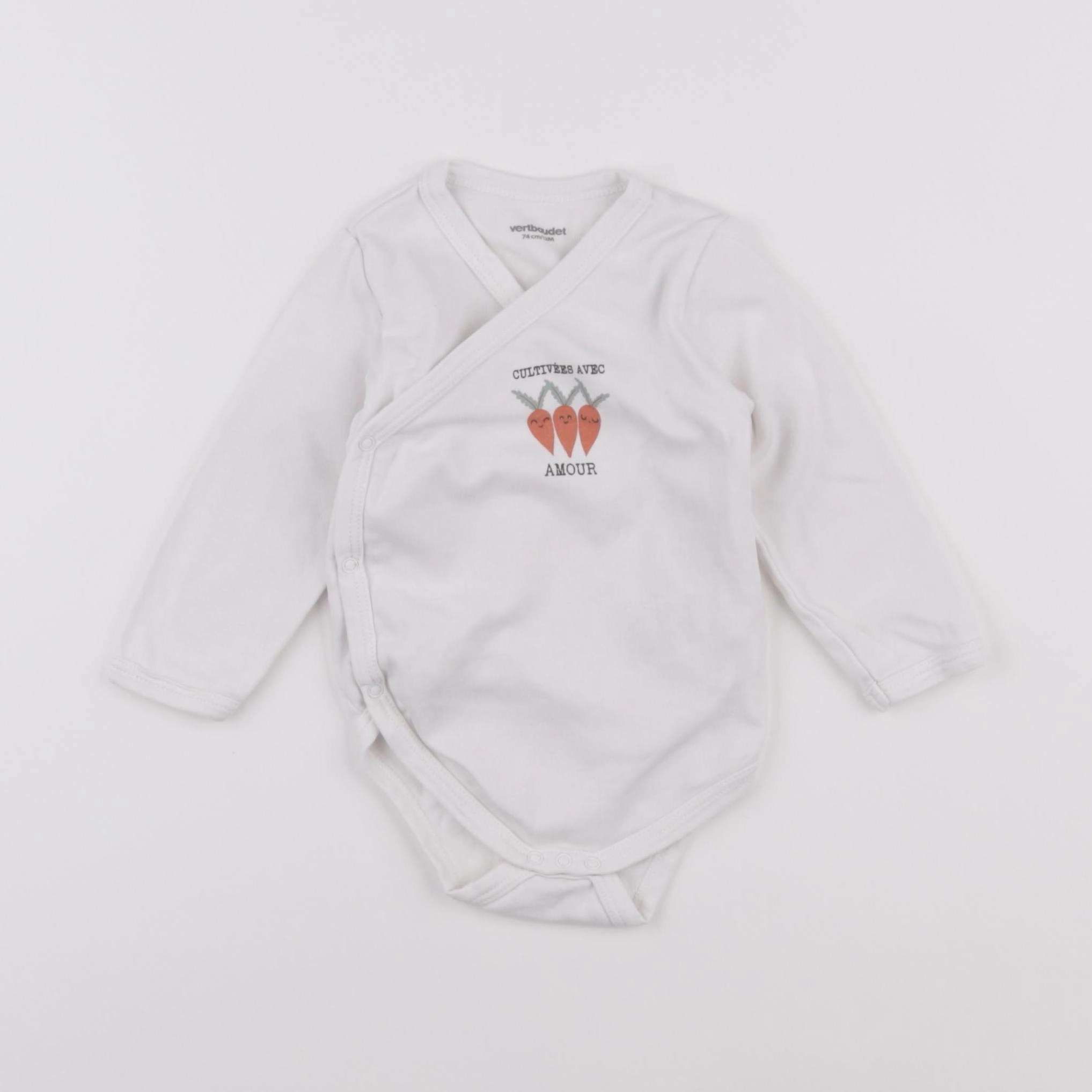 Vertbaudet - body blanc - 12 mois