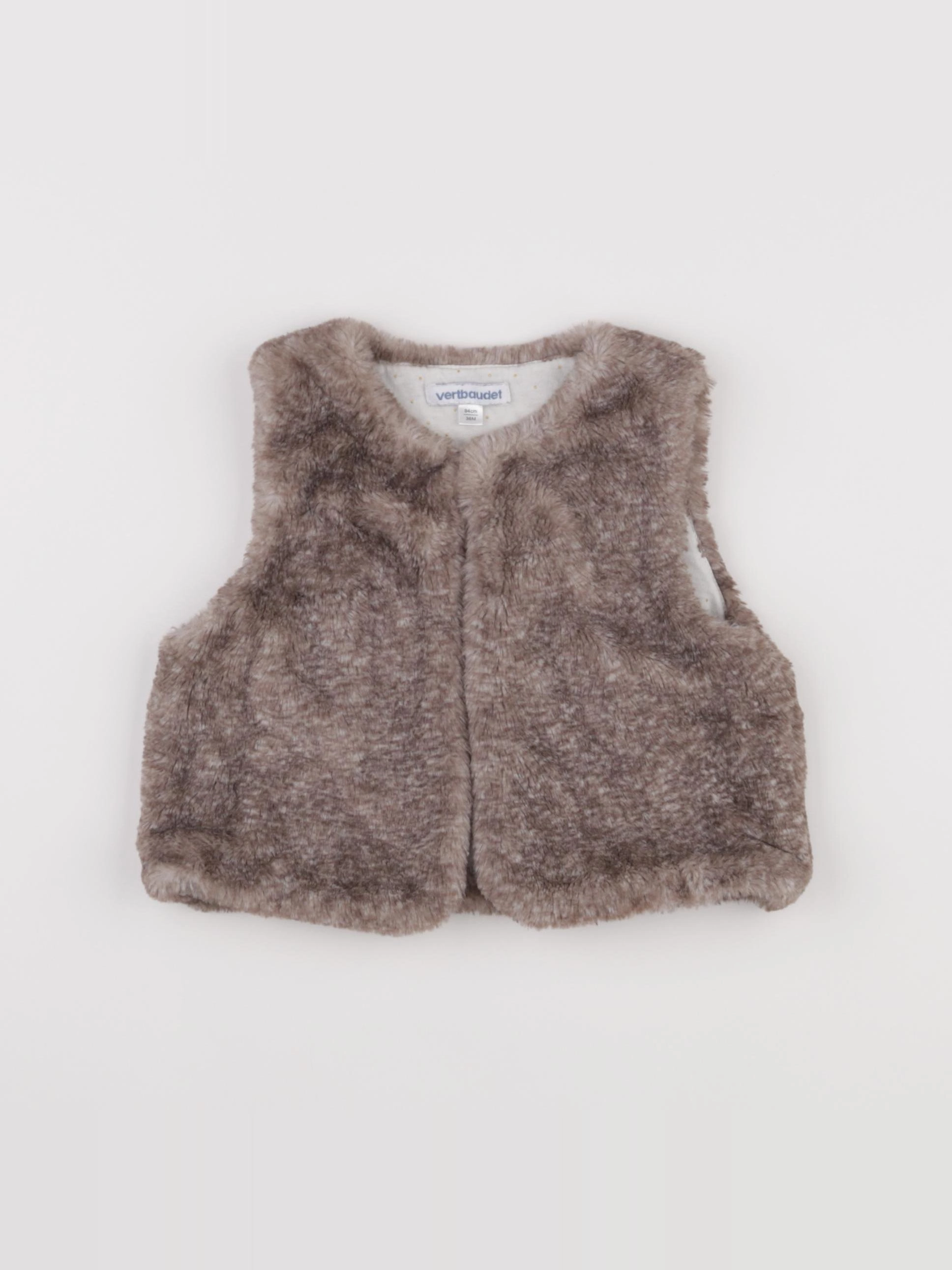 Vertbaudet - gilet marron - 36 mois