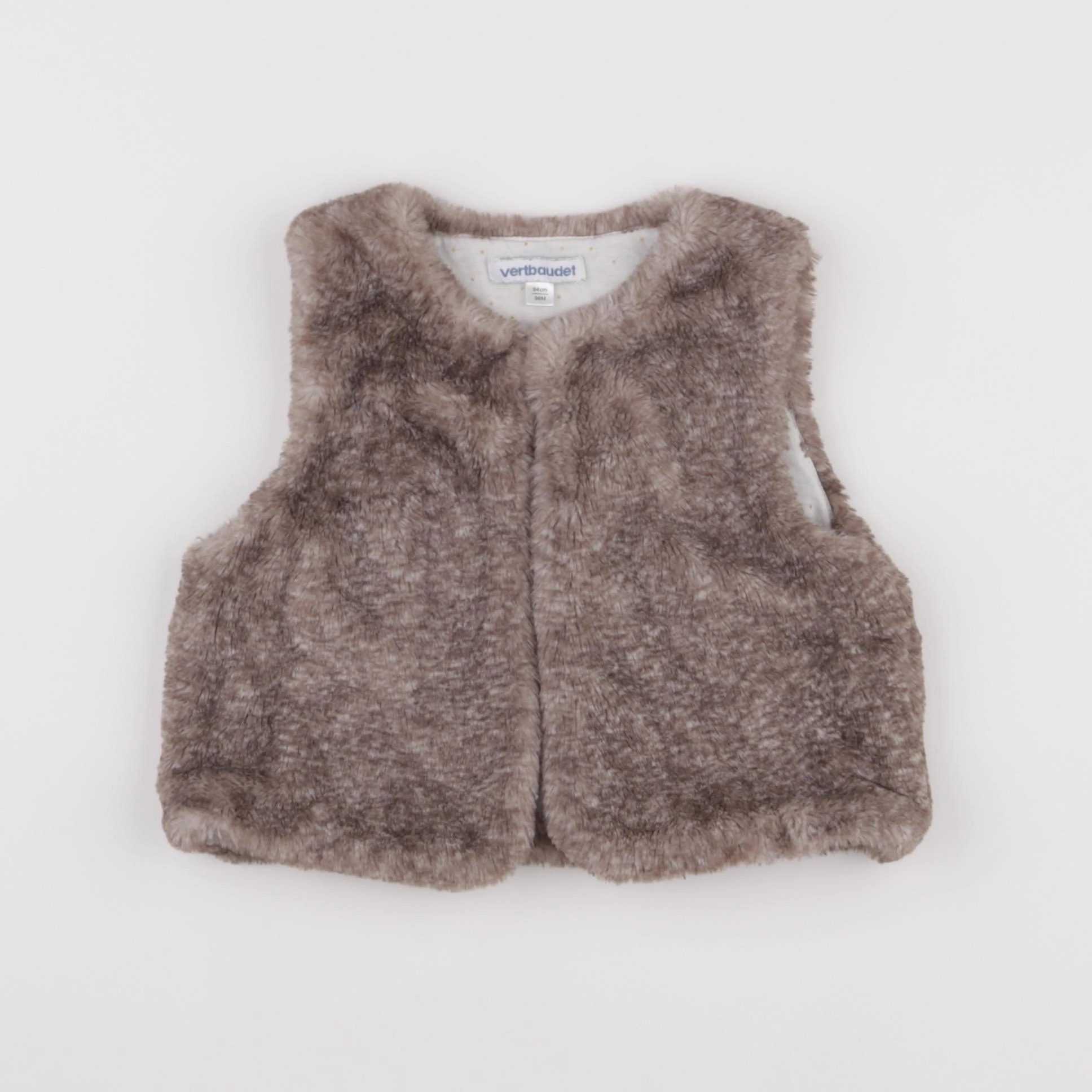 Vertbaudet - gilet marron - 36 mois