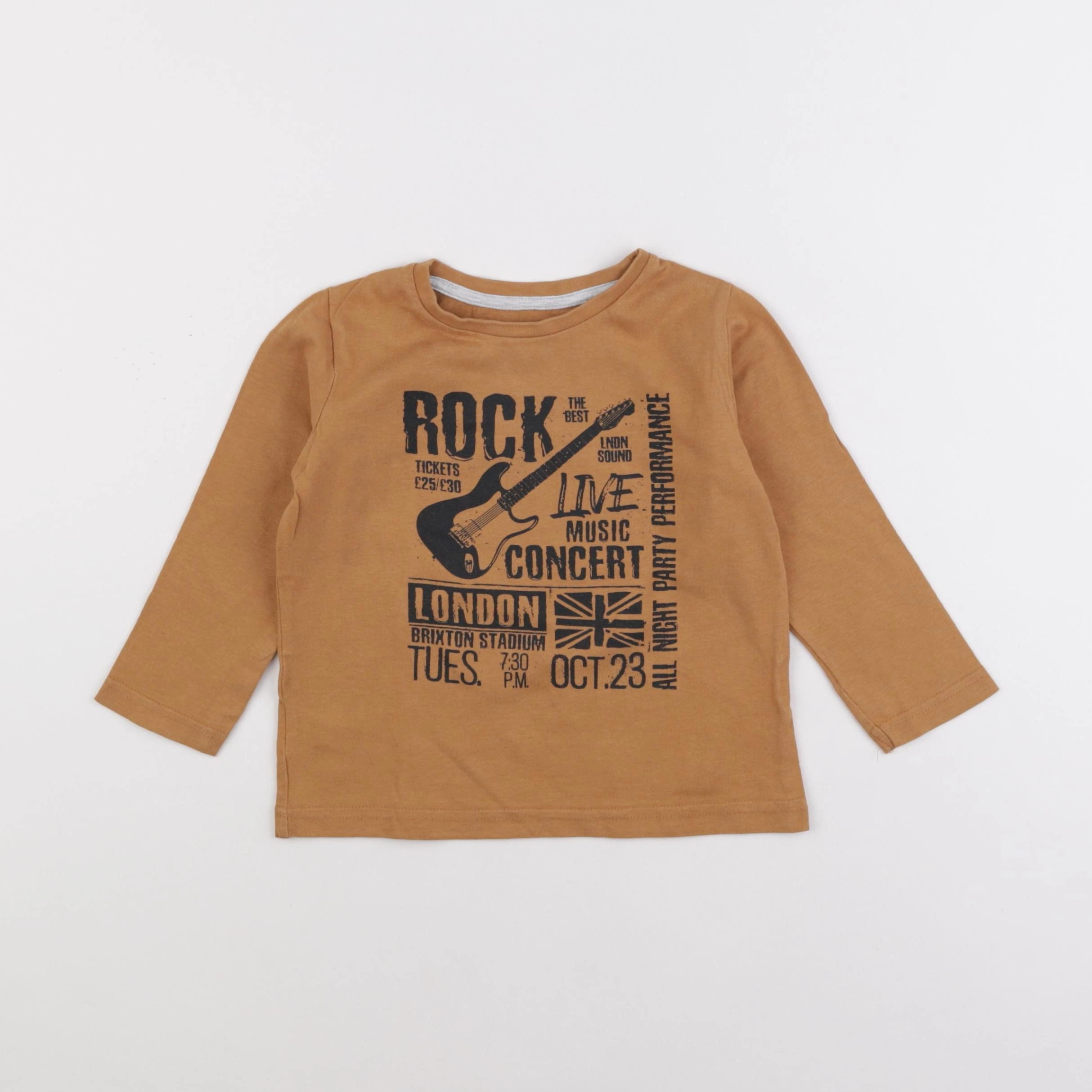 Vertbaudet - tee-shirt marron - 3 ans