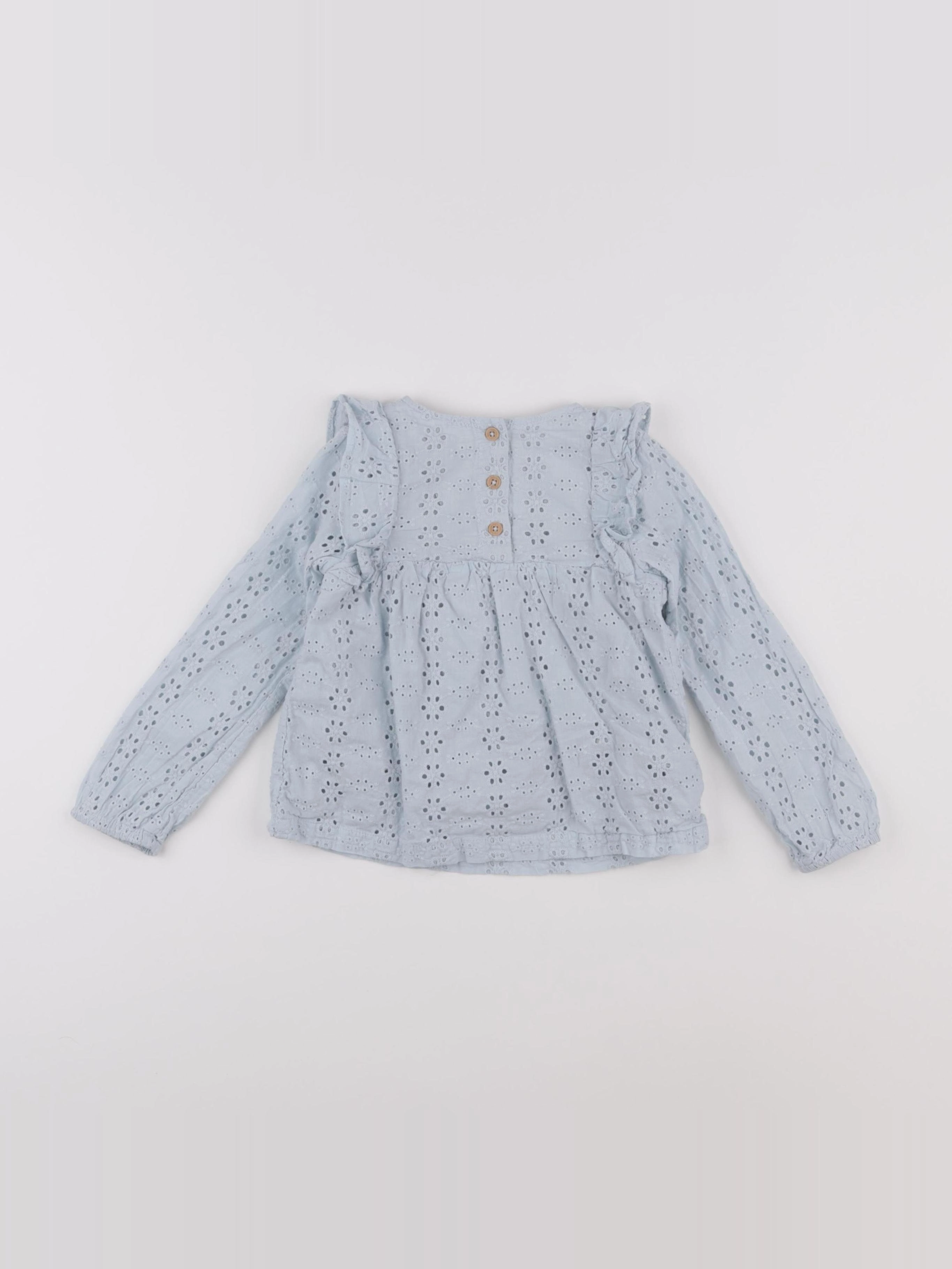 Vertbaudet - blouse bleu - 4 ans