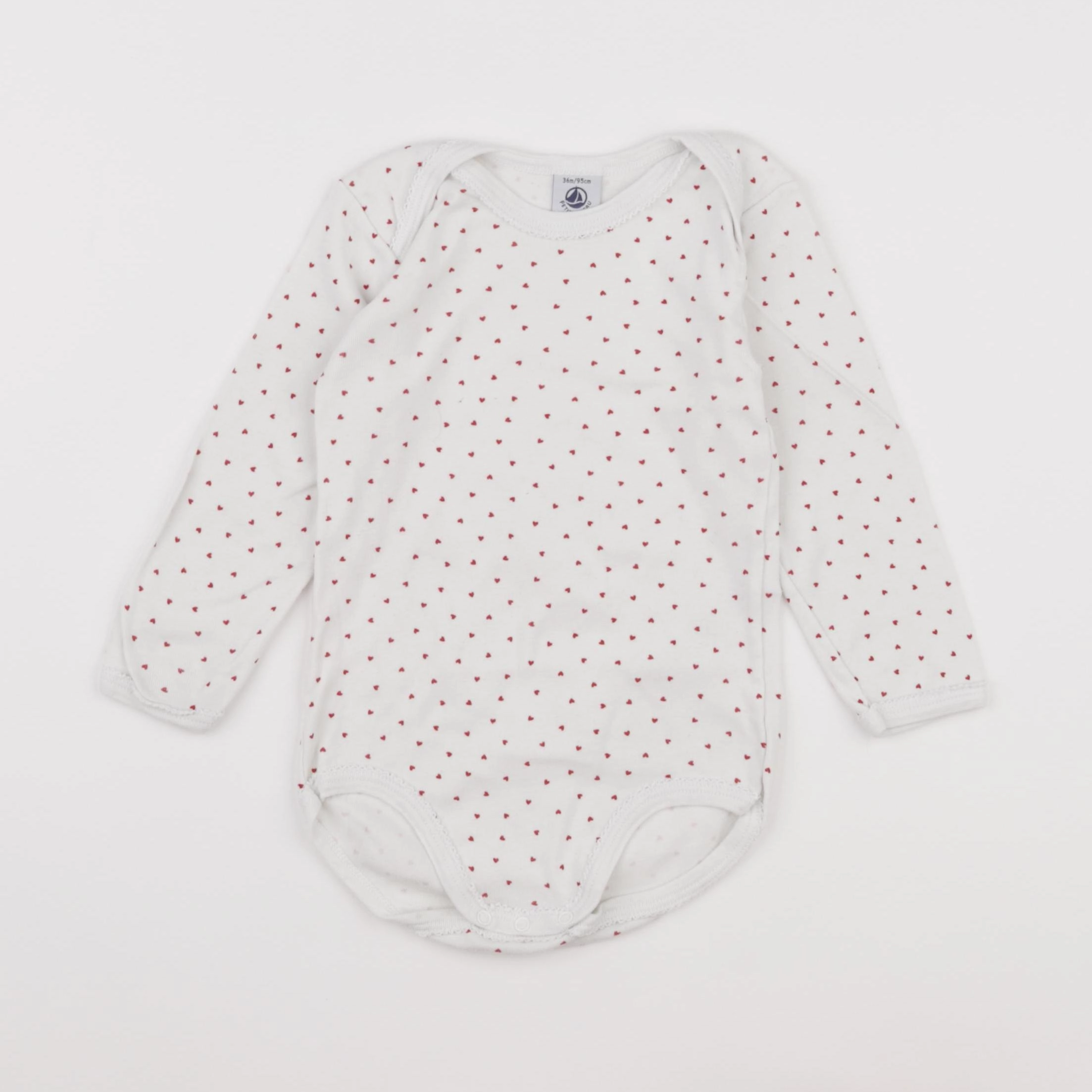 Petit Bateau - body blanc - 36 mois