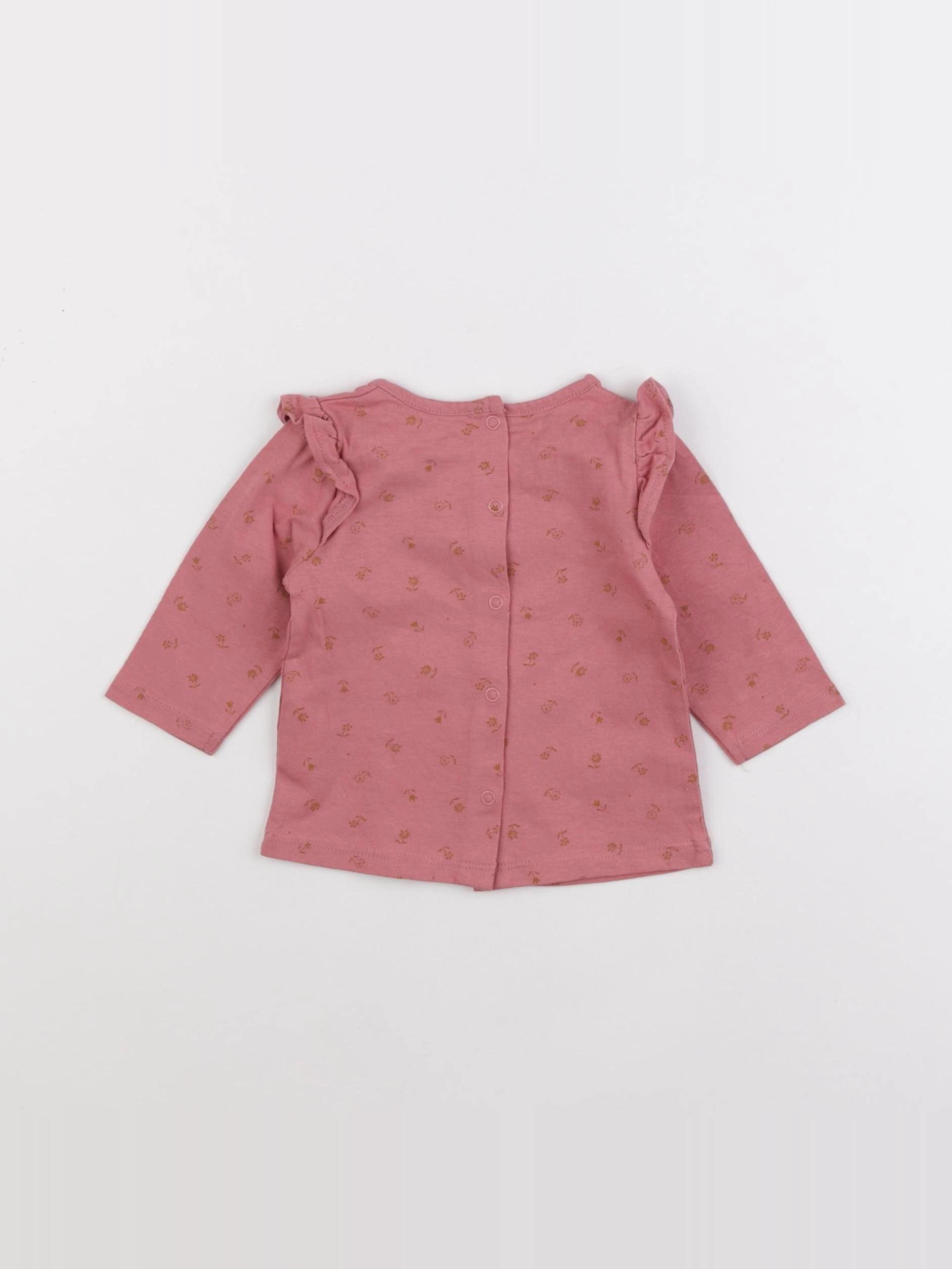 Vertbaudet - tee-shirt rose - 3 mois