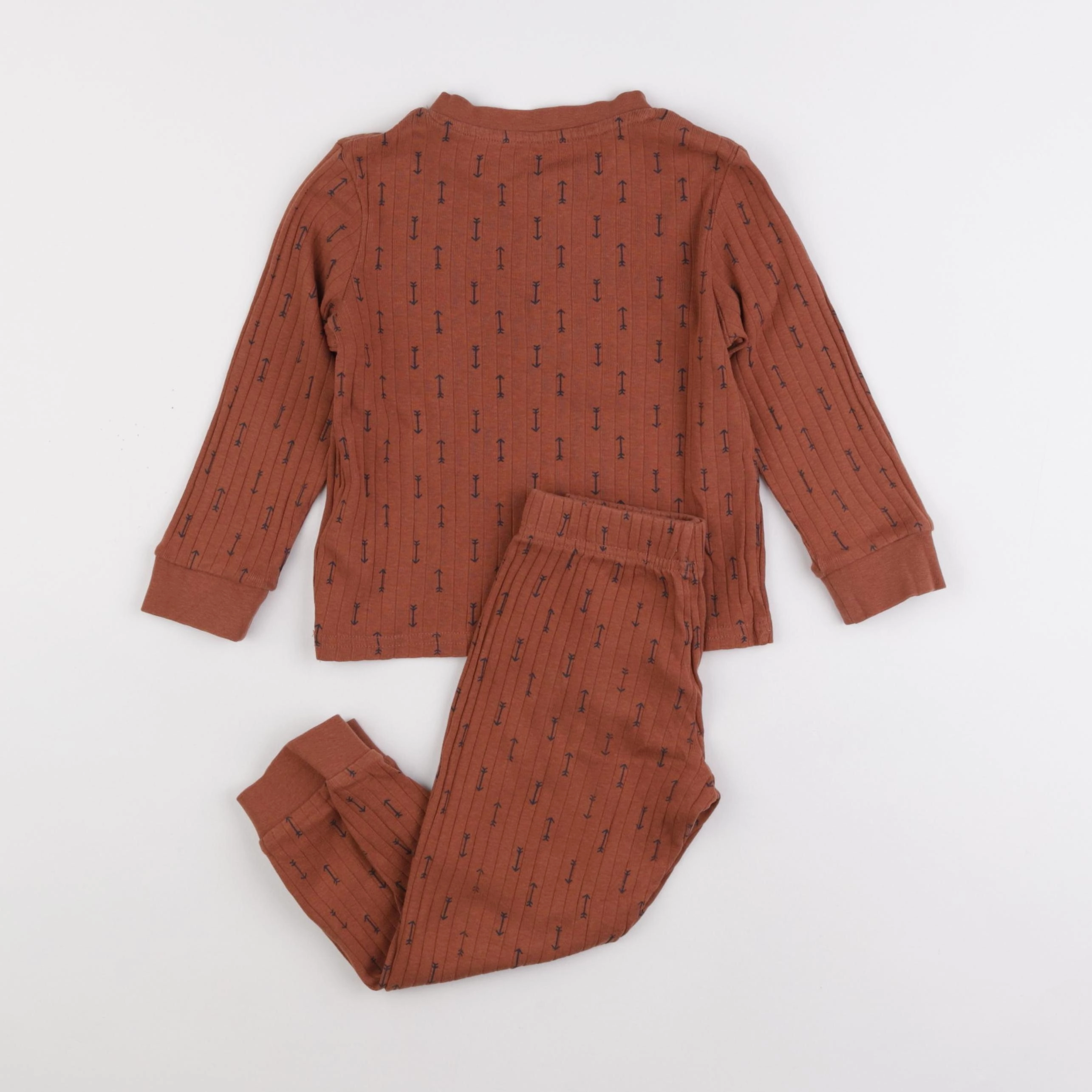 Vertbaudet - pyjama coton marron - 4 ans