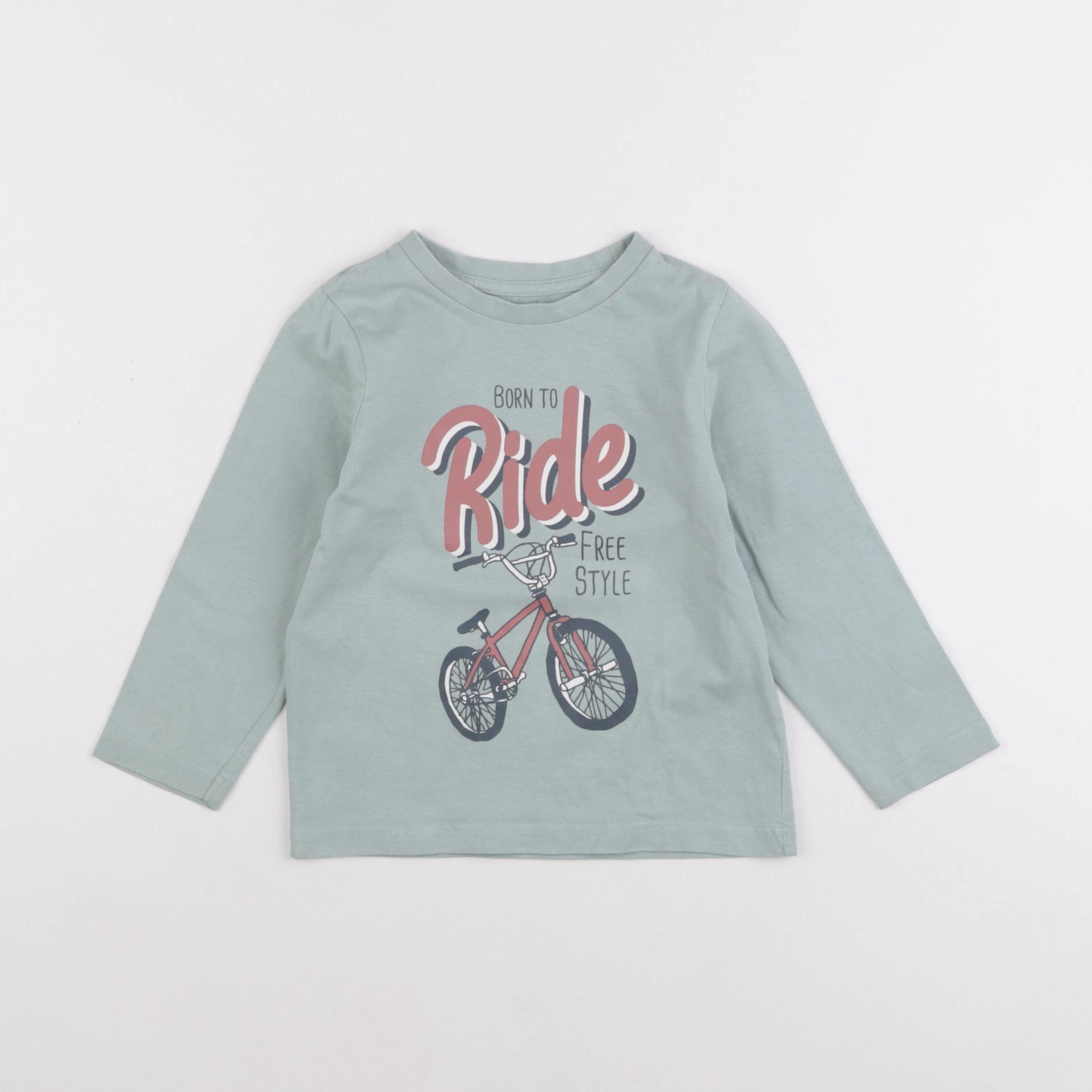 Vertbaudet - tee-shirt vert - 4 ans