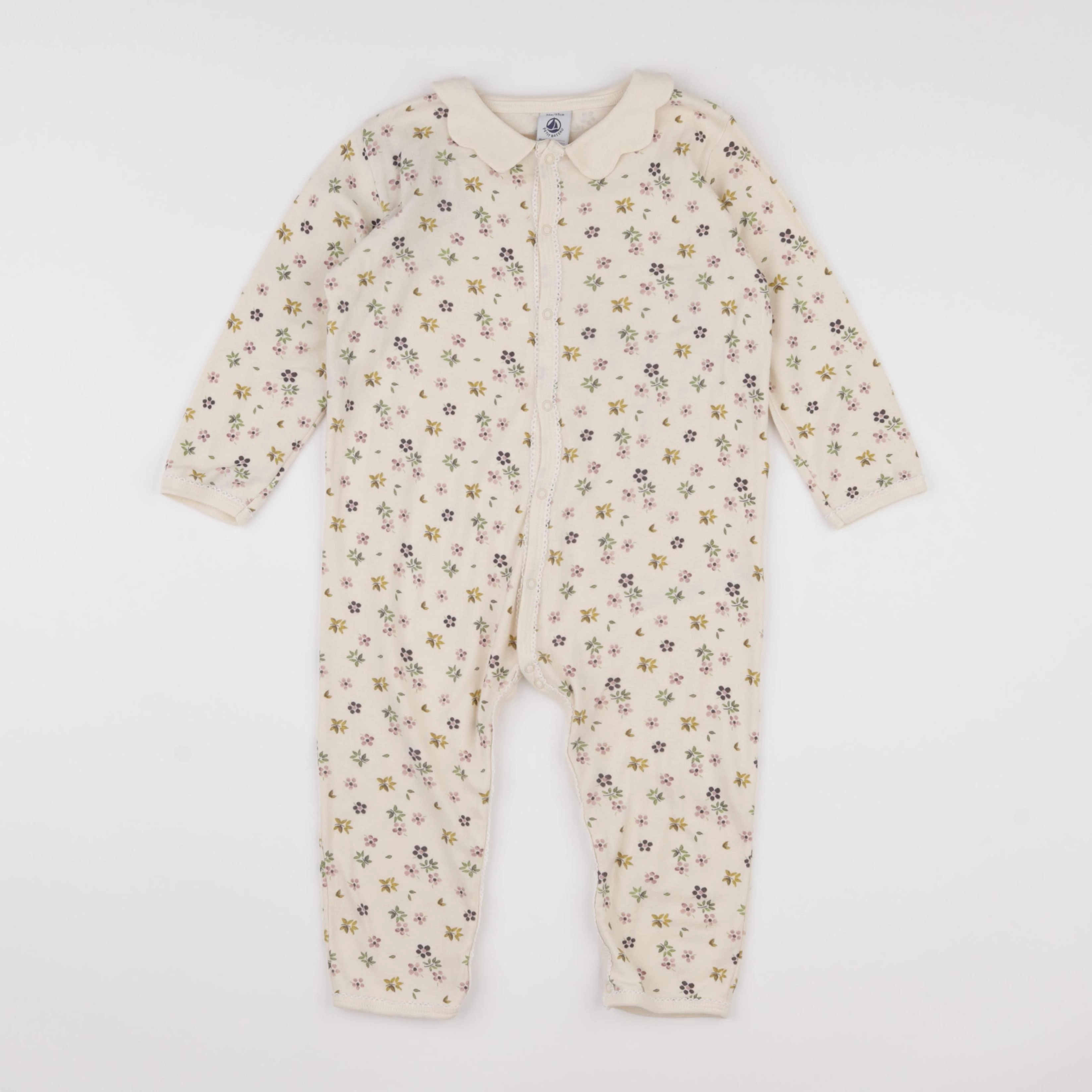 Petit Bateau - pyjama coton beige - 36 mois