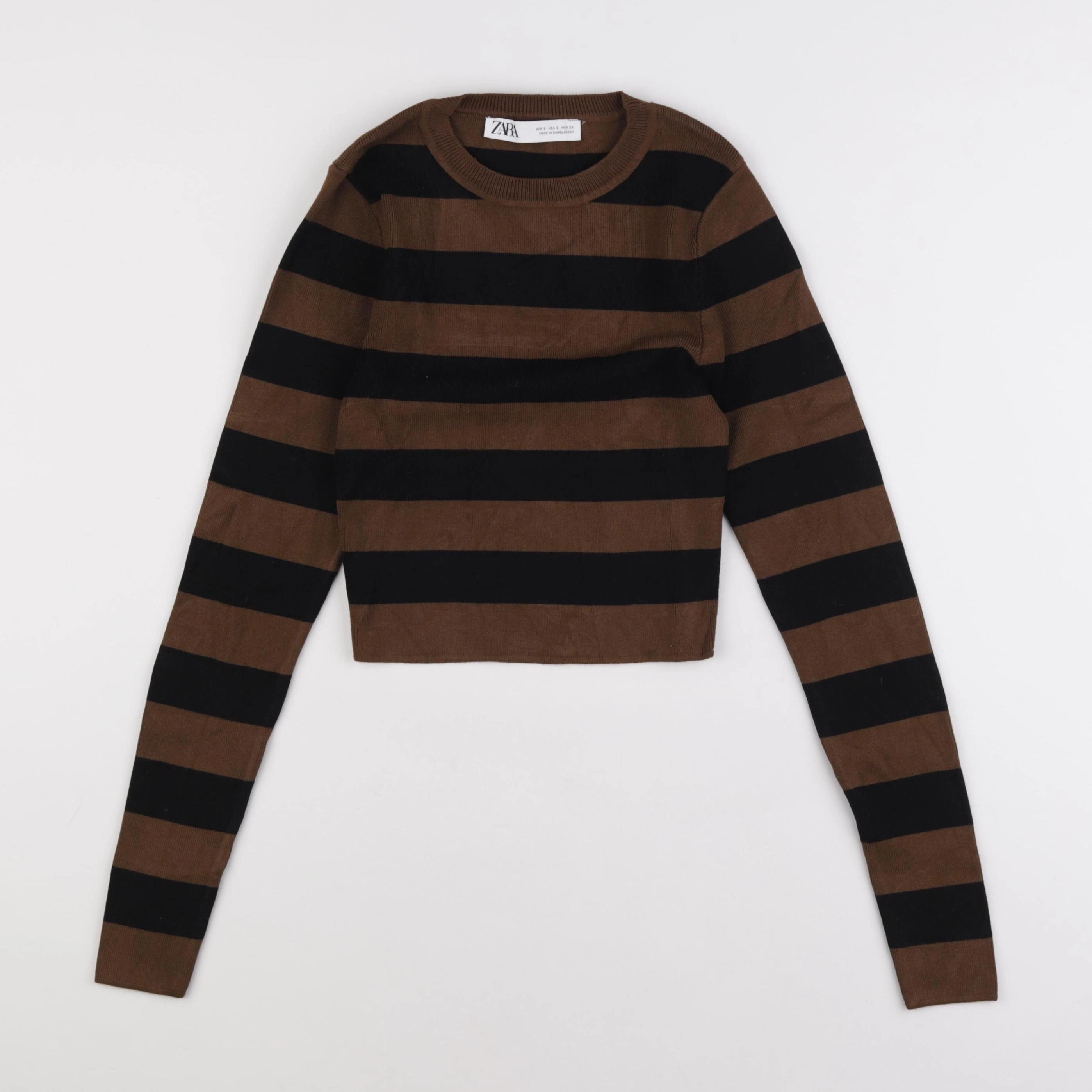 Zara - pull marron, noir - 16 ans