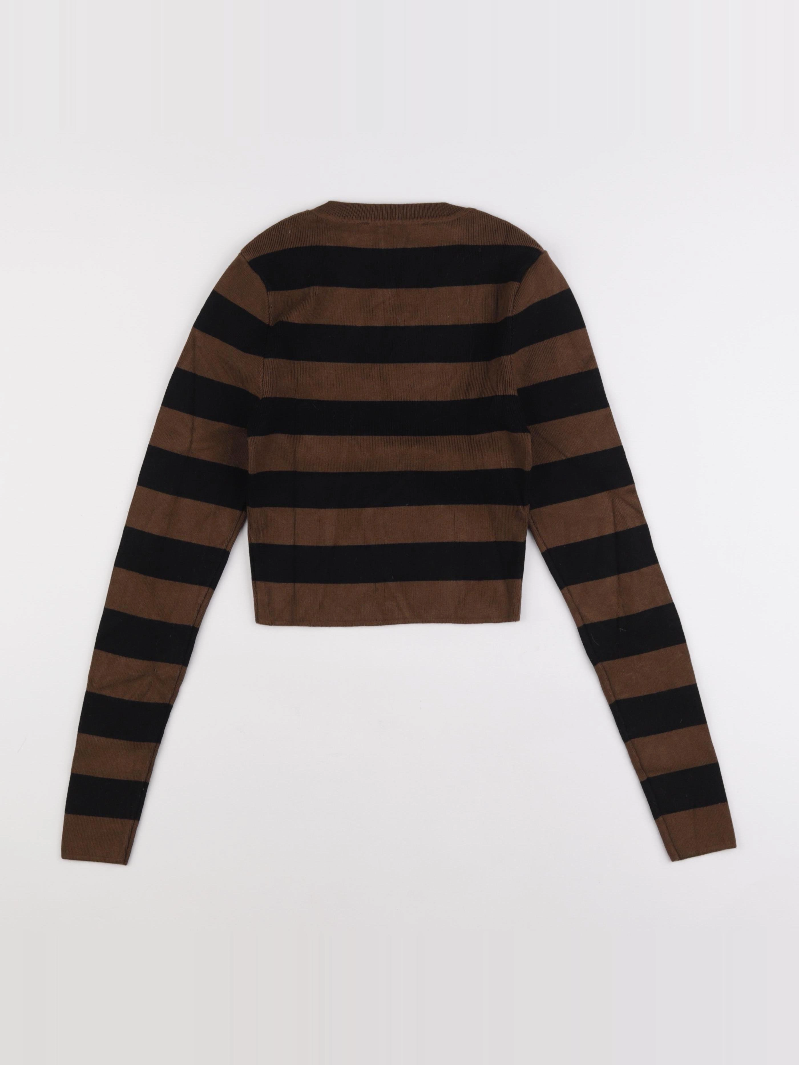 Zara - pull marron, noir - 16 ans