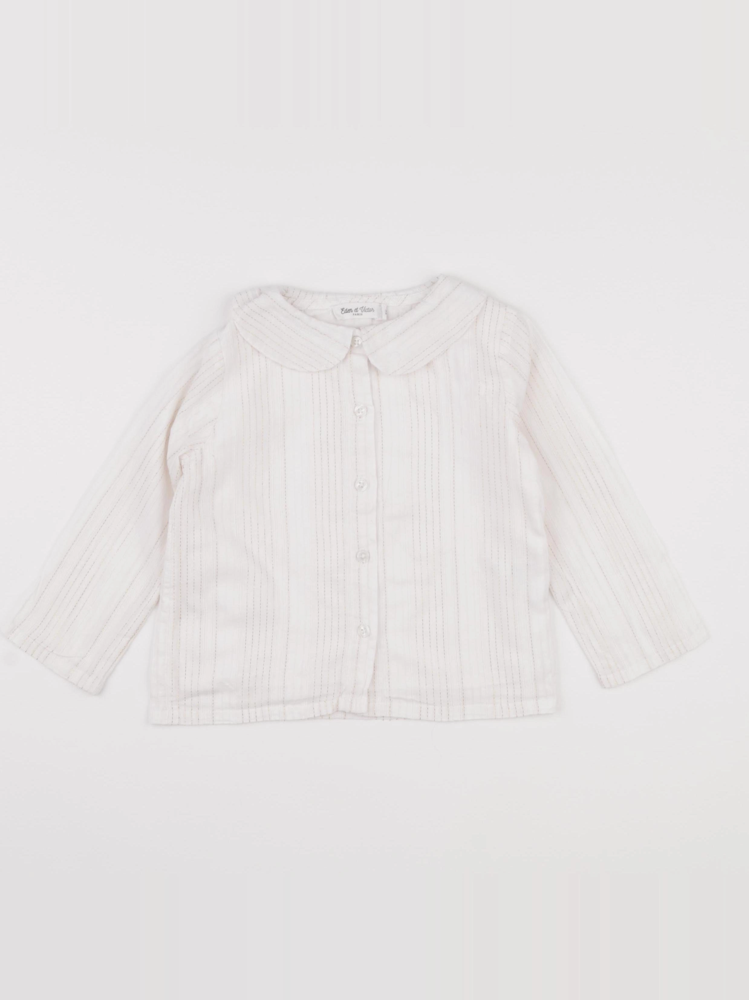 Eden & Victor - blouse or, blanc - 3 ans