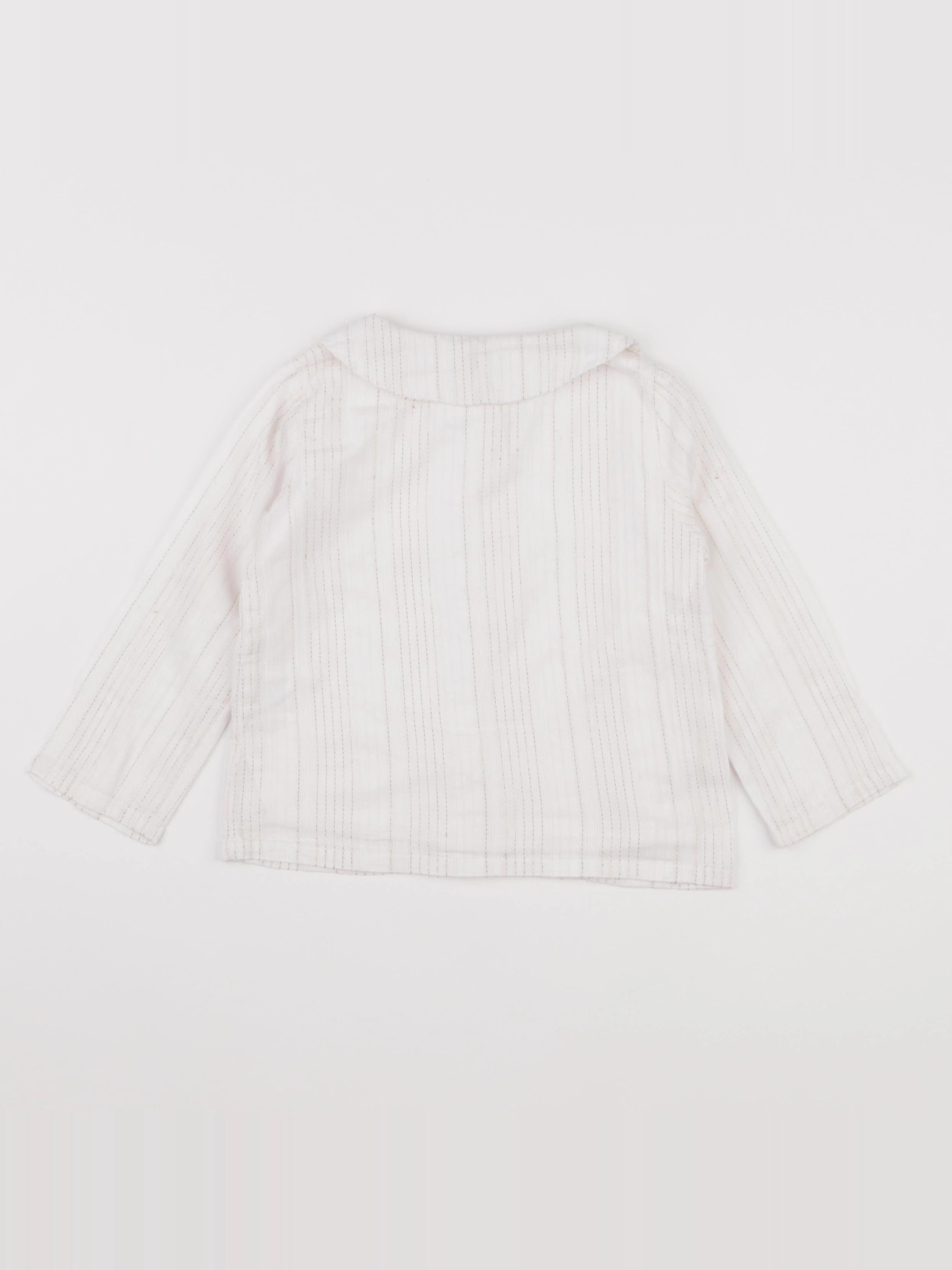 Eden & Victor - blouse or, blanc - 3 ans