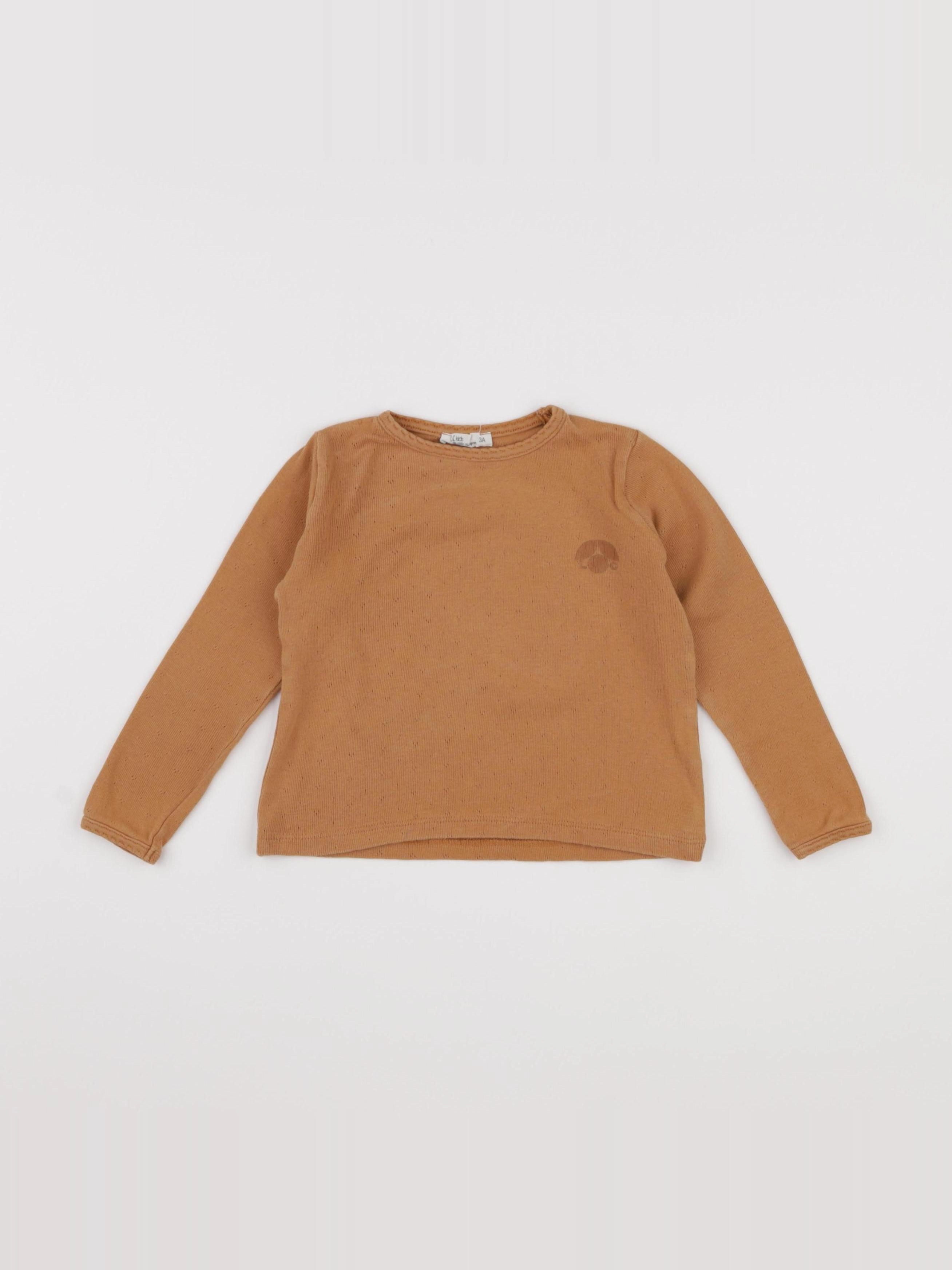 Little Cigogne - maillot de corps marron - 3 ans