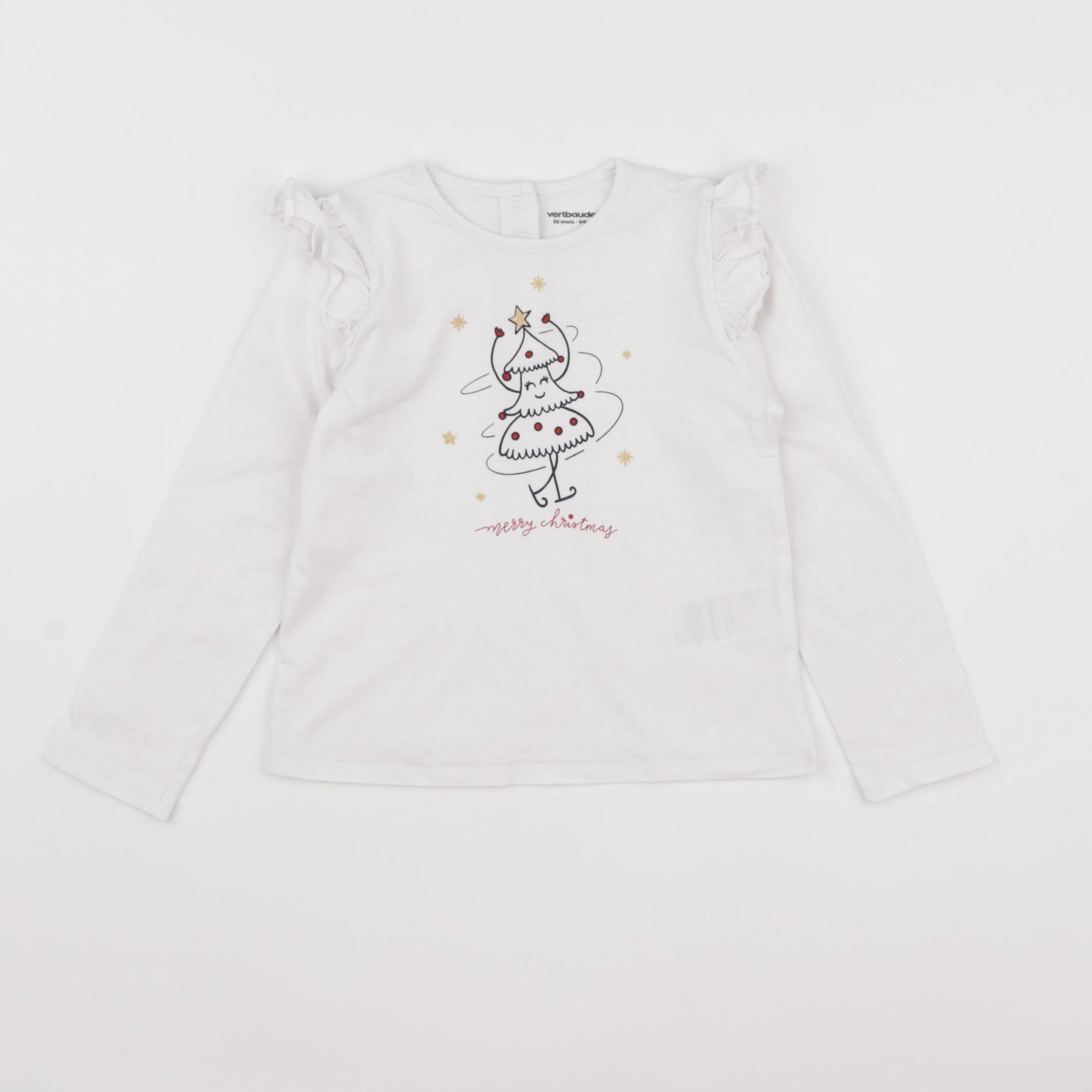 Vertbaudet - tee-shirt blanc - 36 mois