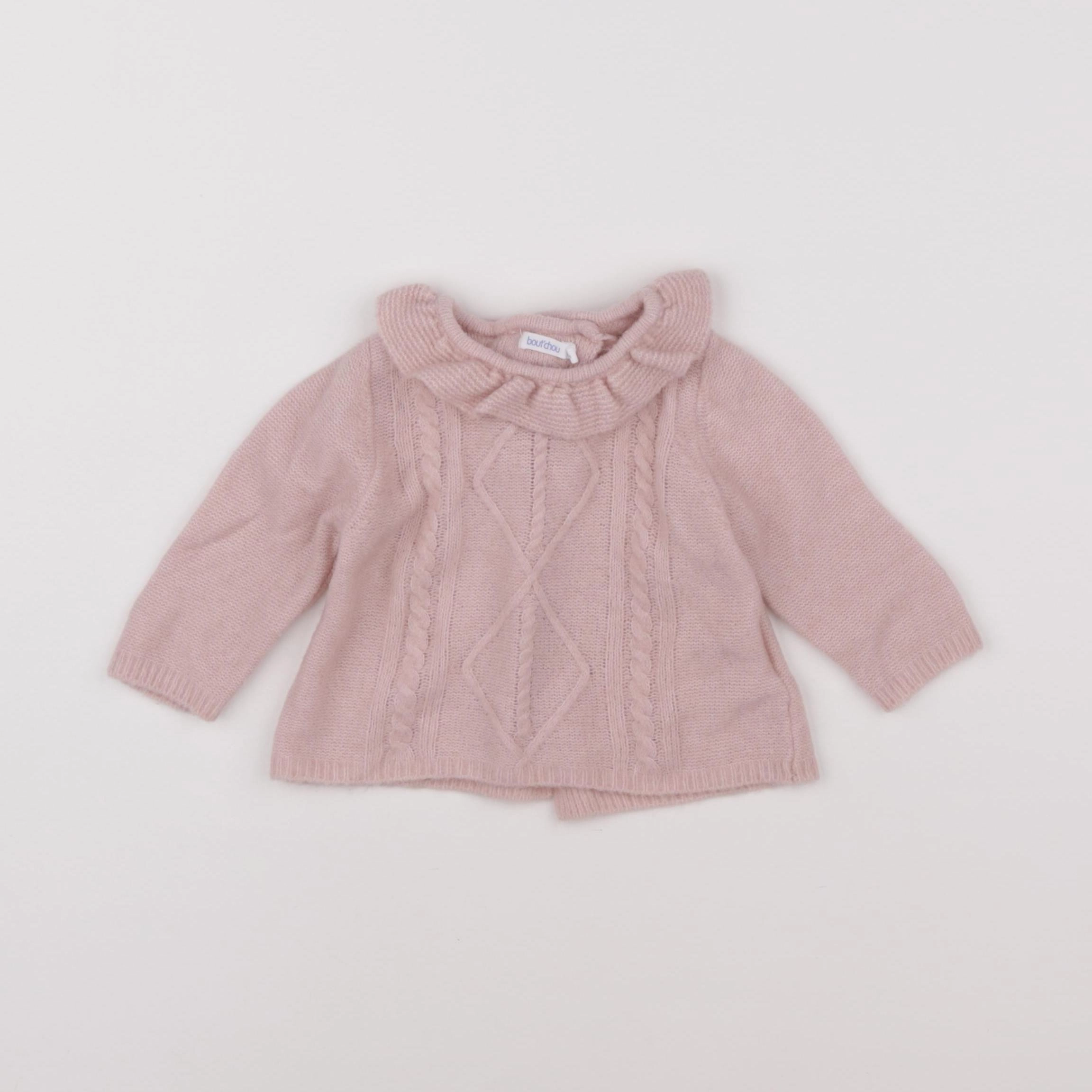Boutchou - pull rose - 6 mois
