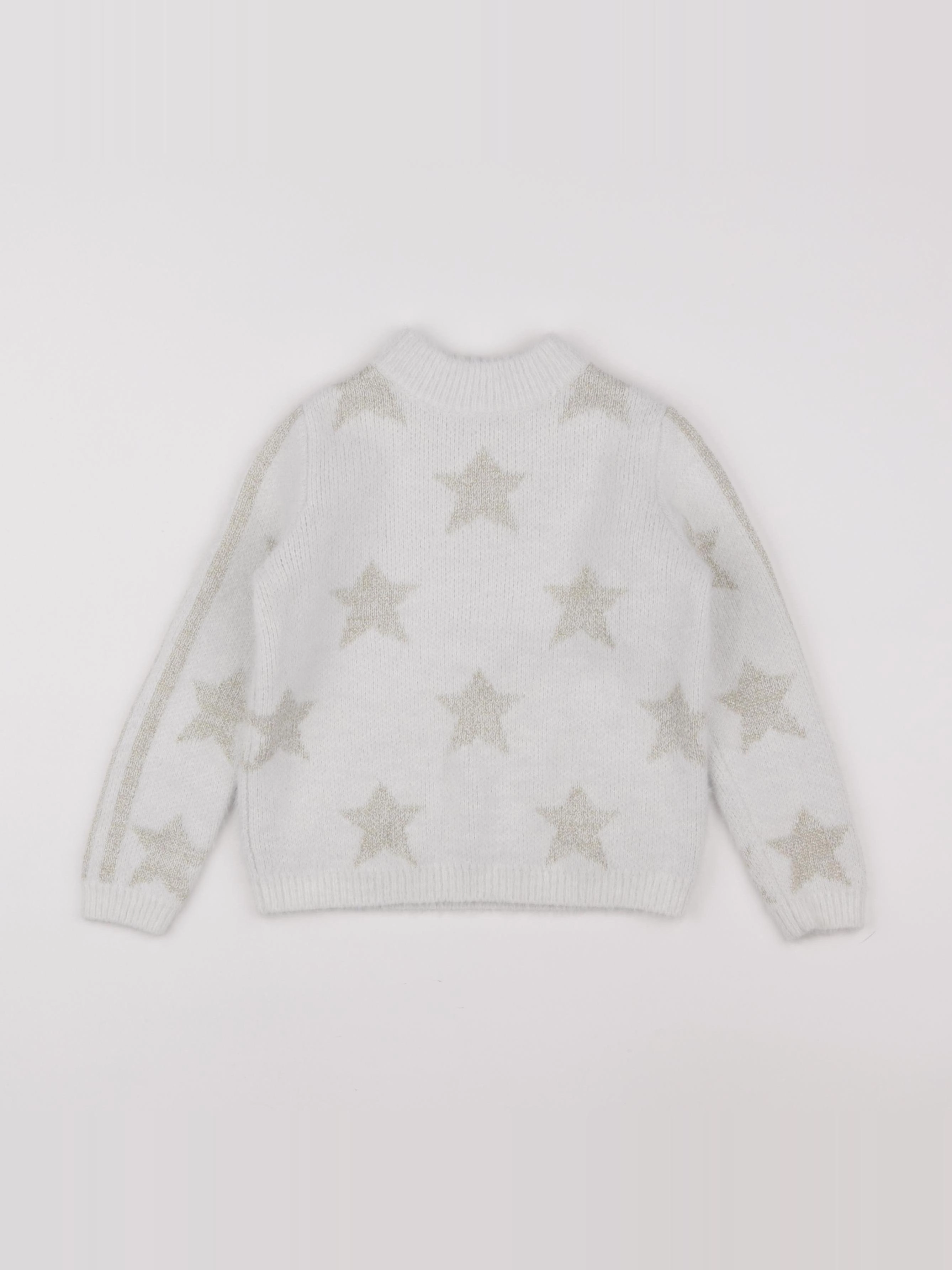 Okaidi - pull blanc, or - 5 ans