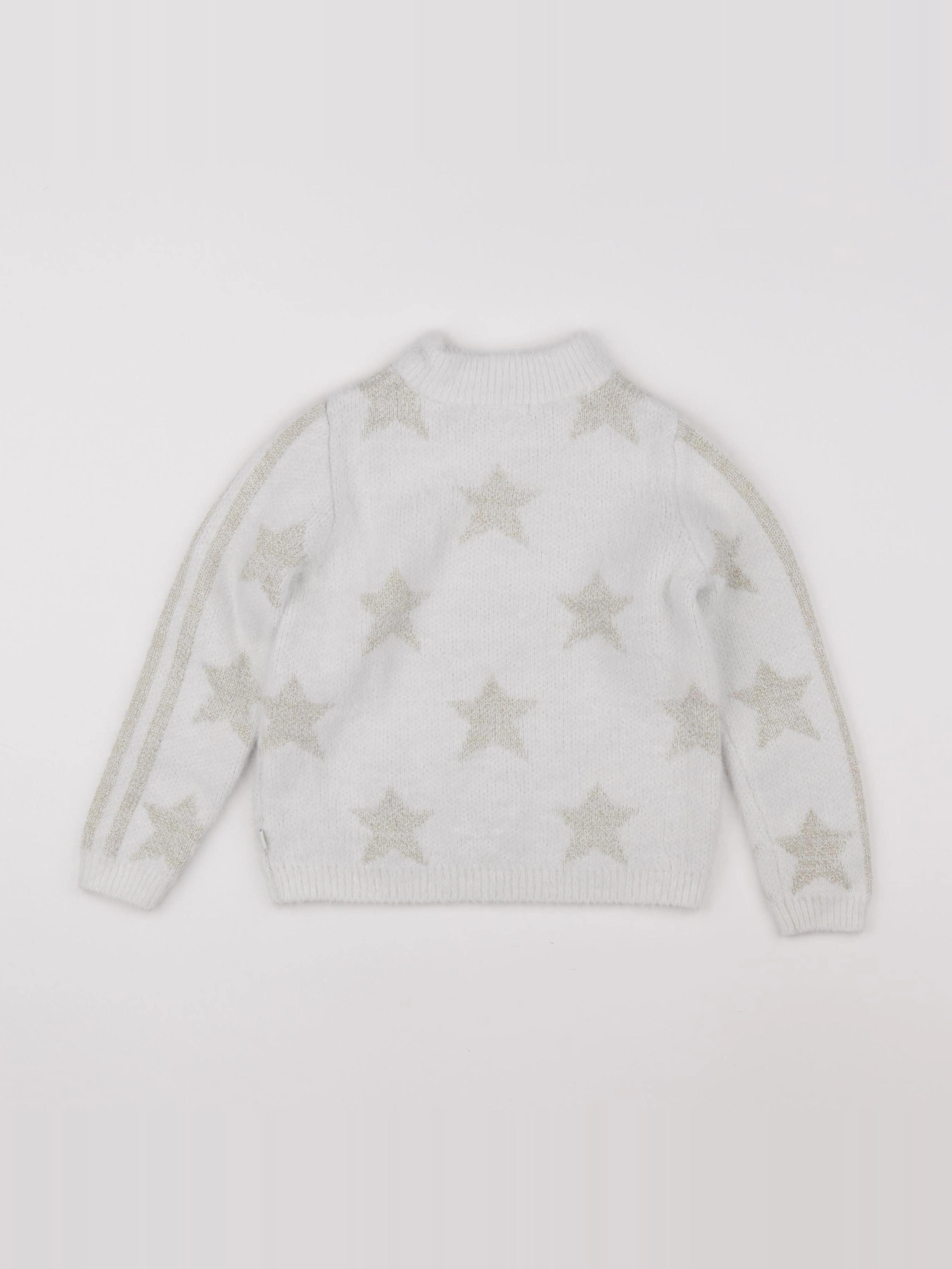 Okaidi - pull blanc, or - 5 ans