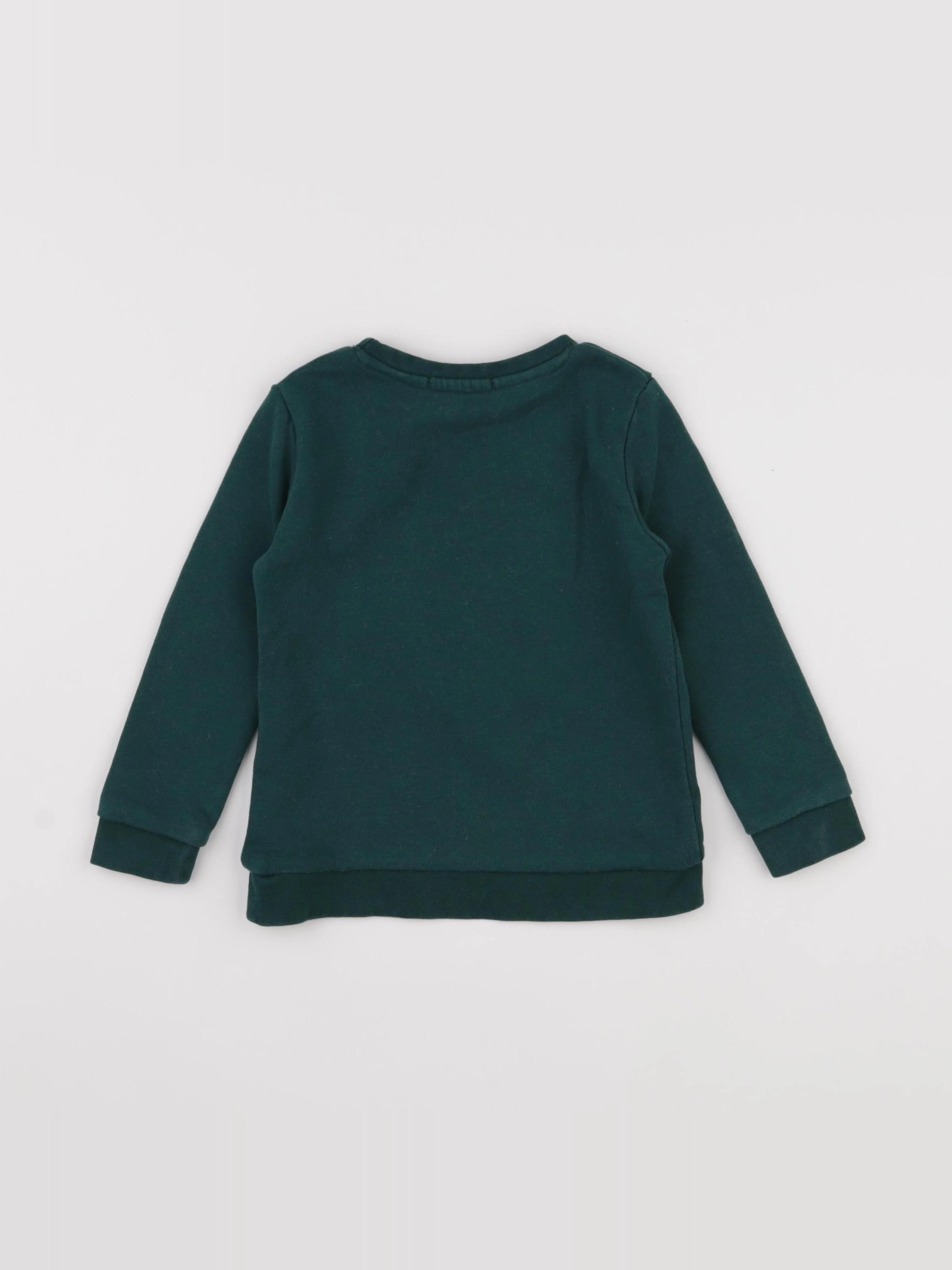 Vertbaudet - sweat vert - 3 ans