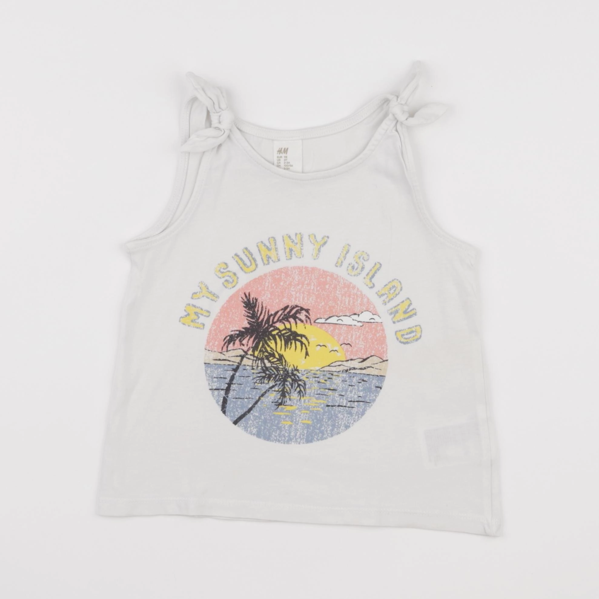 H&M - débardeur blanc - 2/3 ans
