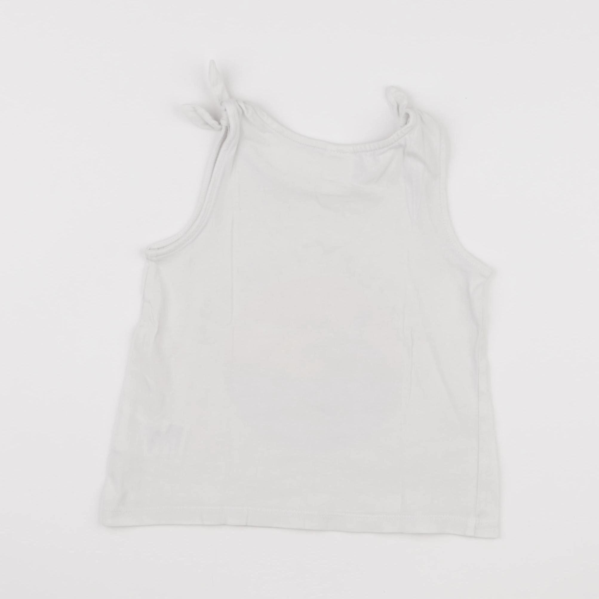 H&M - débardeur blanc - 2/3 ans