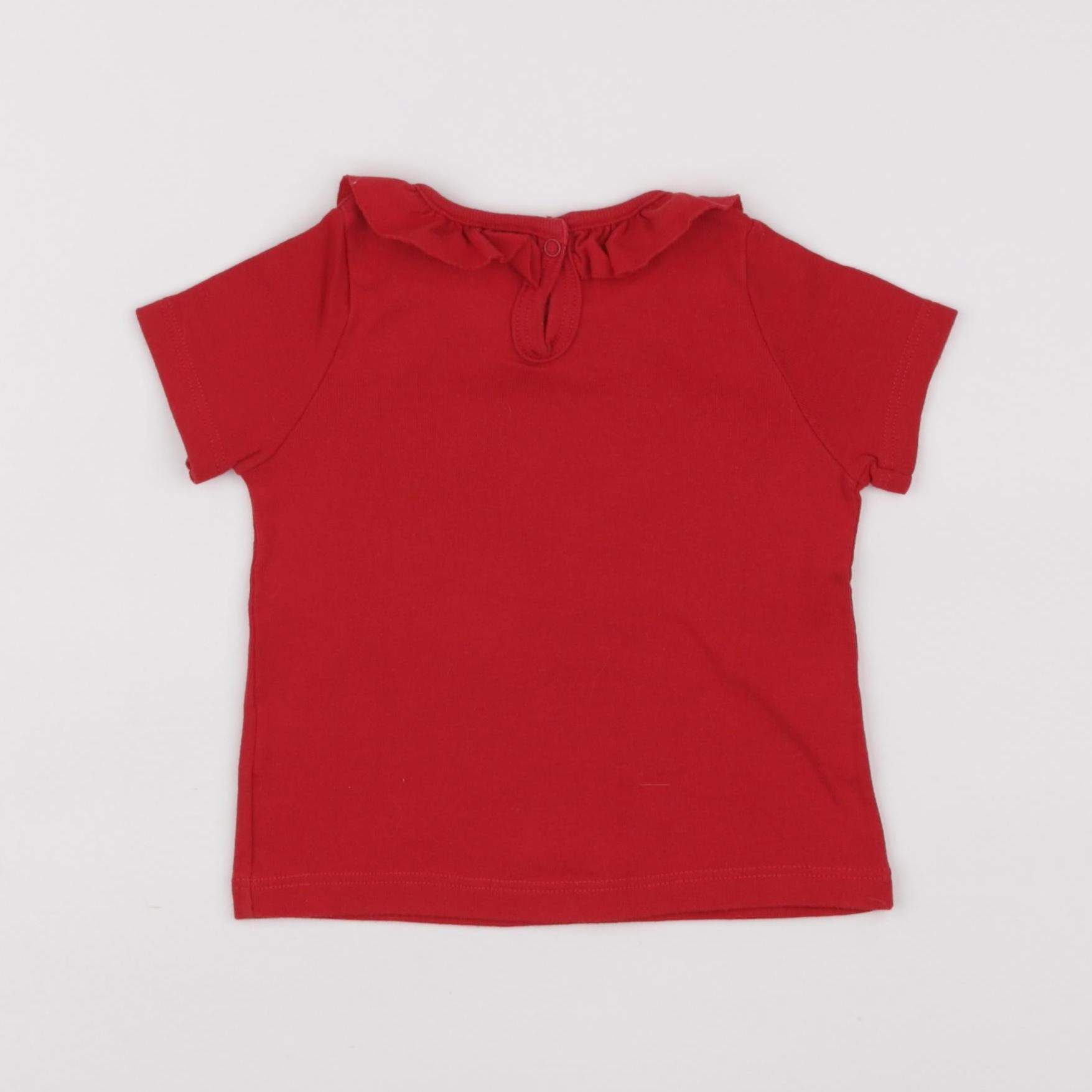 Petit Bateau - tee-shirt rouge - 12 mois